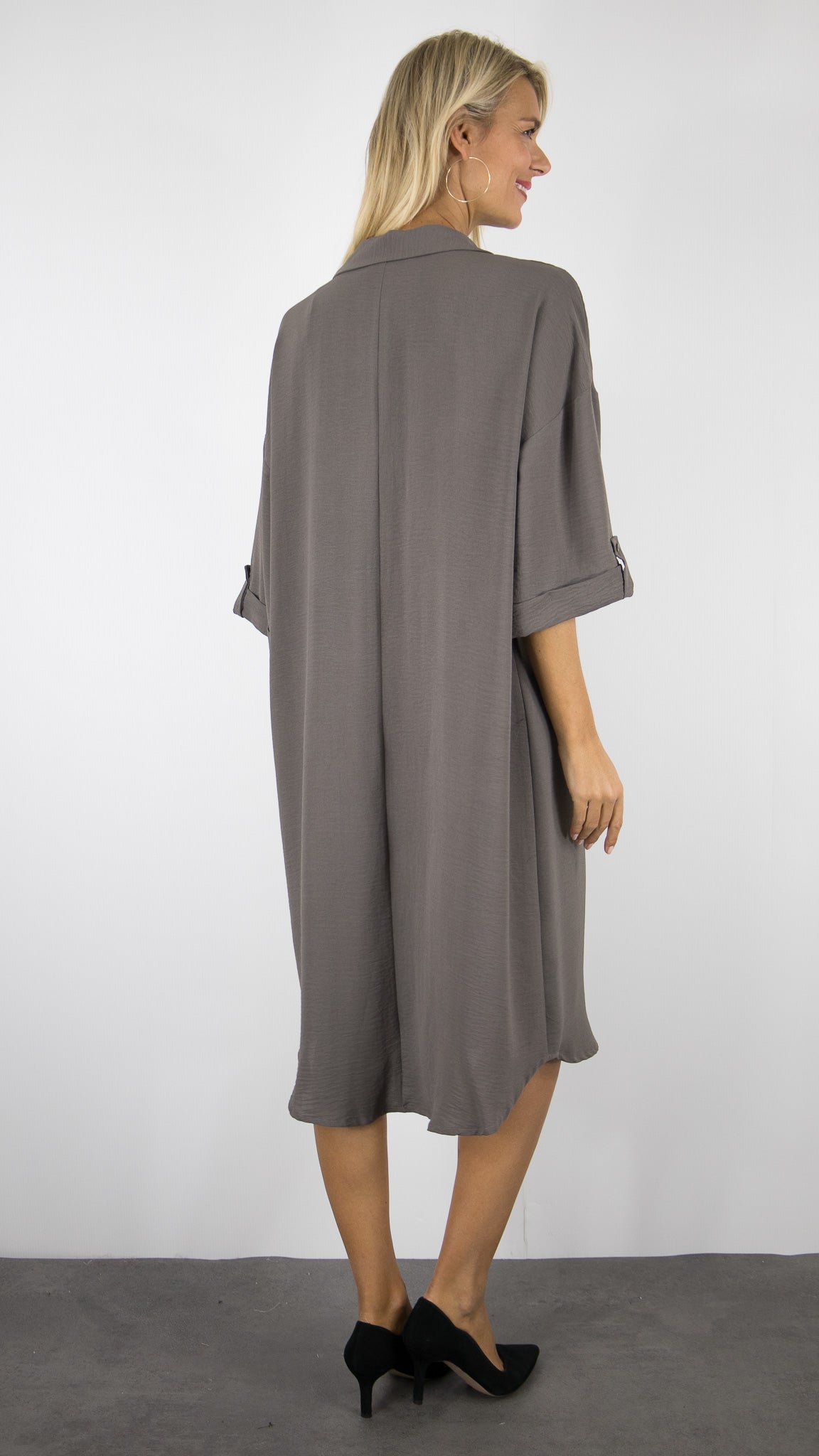 ROBE FLUIDE AMPLE TAUPE EMA BLUE'S SOPHIE/CEY 