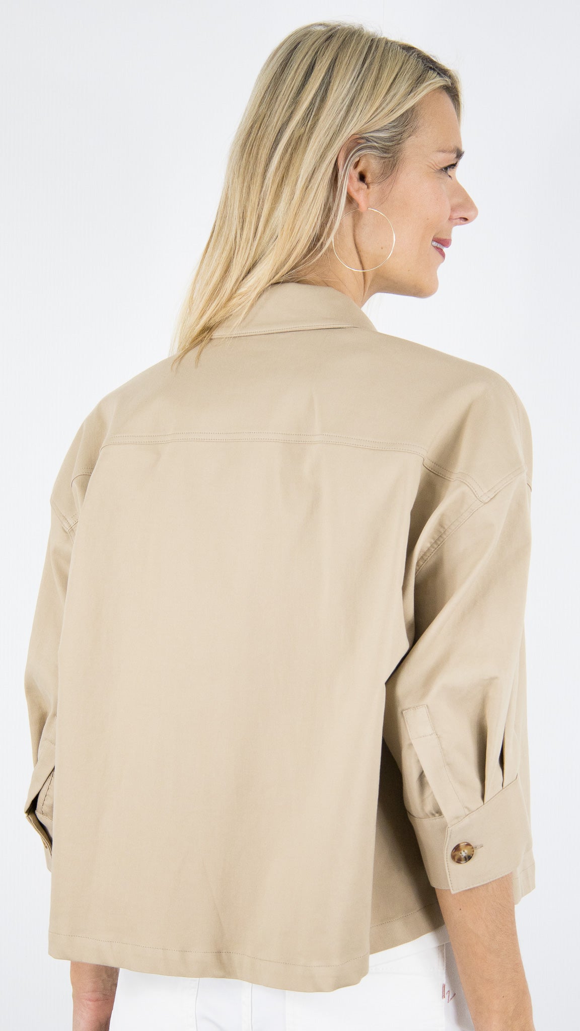 VESTE PALETOT EN COTON BEIGE POUR FEMME GERARD DAREL TENYA