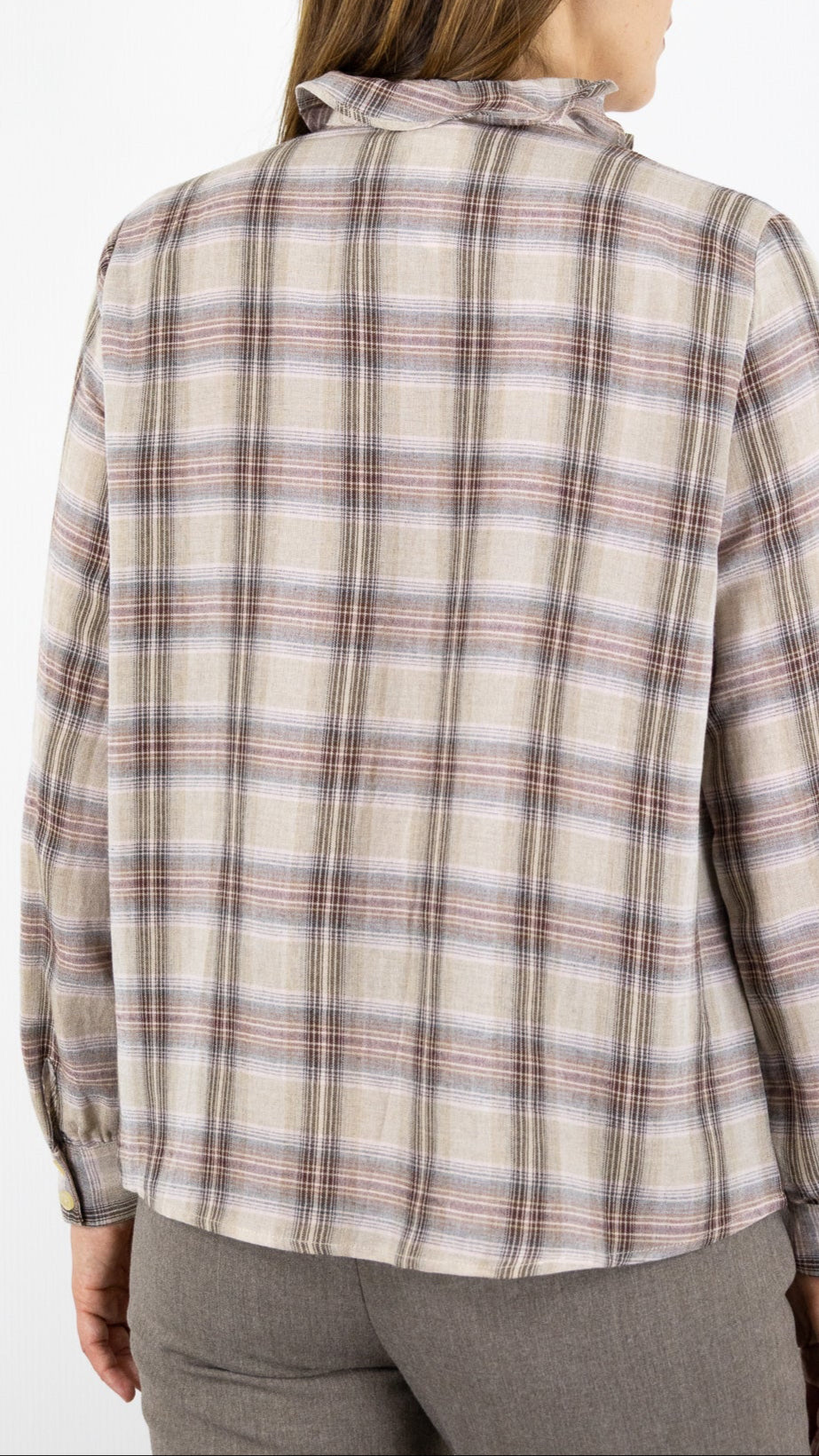 BLOUSE A VOLANTS ECOSSAISE DES PETITS HAUTS TESSA