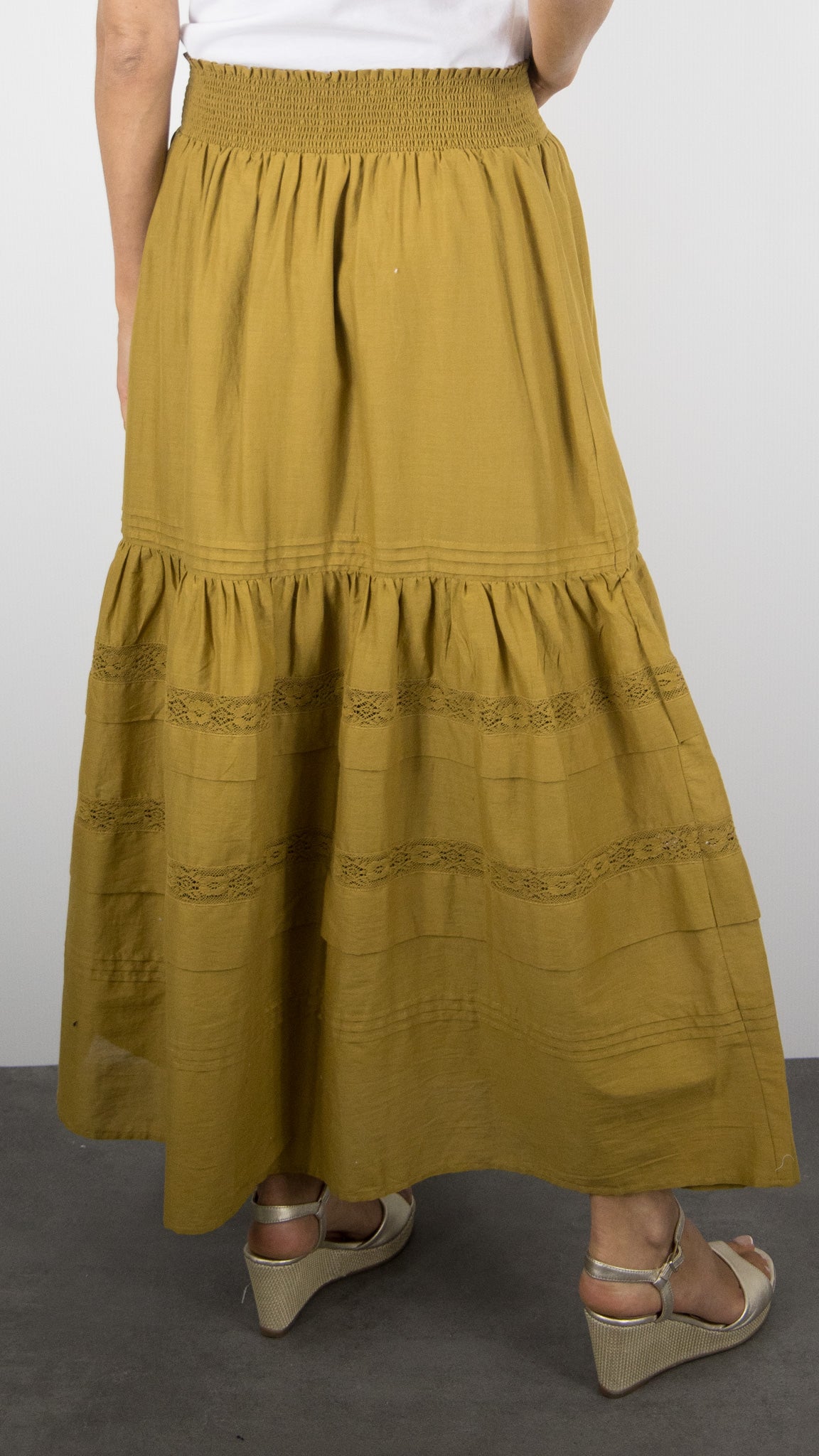 JUPON LONG BRODE EN CCOTON POUR FEMME DES PETITS HAUTS TESSIE#COLOR_MOUSSE