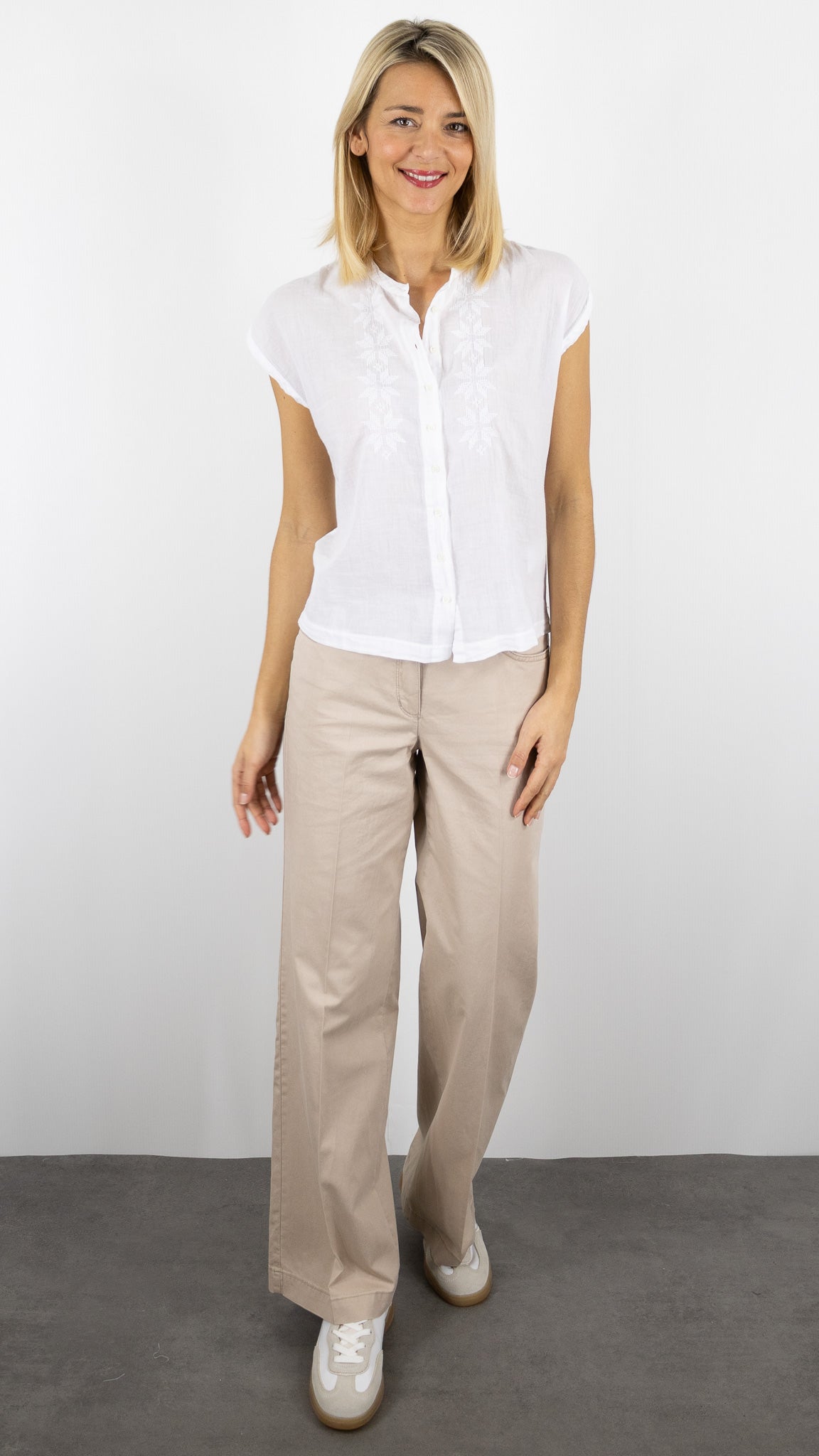 TEE SHIRT EN BRODE SANS MANCHES 100% COTON BLANC POUR FEMME TEZA HARTFORD#COLOR_01/BLANC