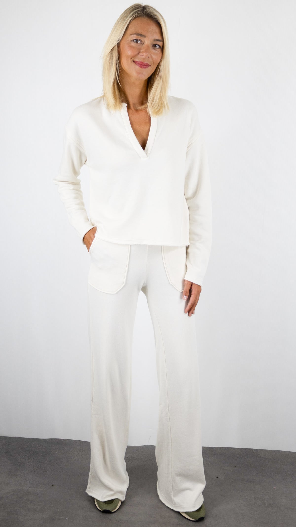 SWEAT COL TUNISIEN EN COTON POUR FEMME HARTFORD TULKOU#COLOR_01/ECRU