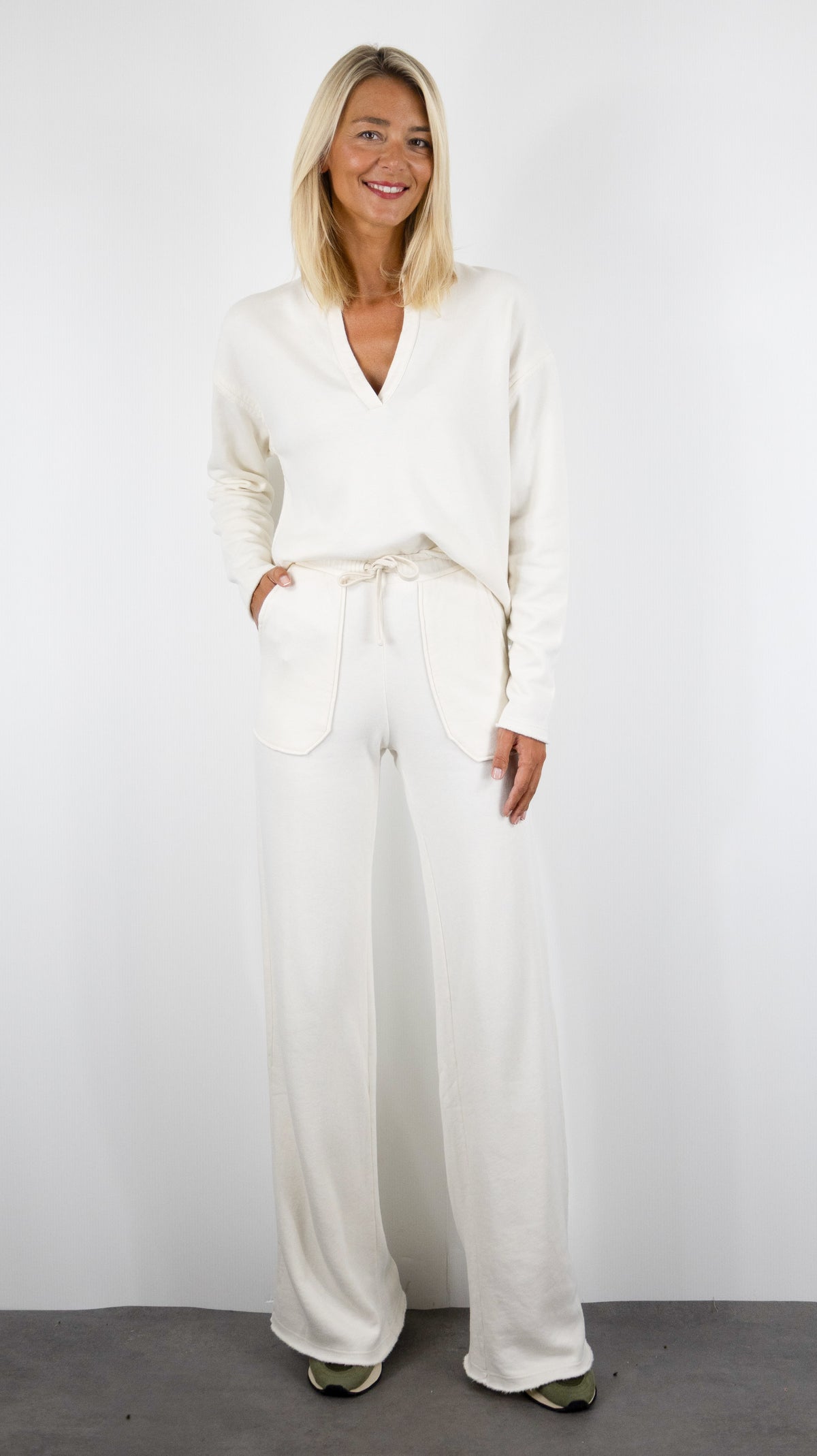 JOGGING EN COTON ECRU POUR FEMME HARTFORD TIHOA