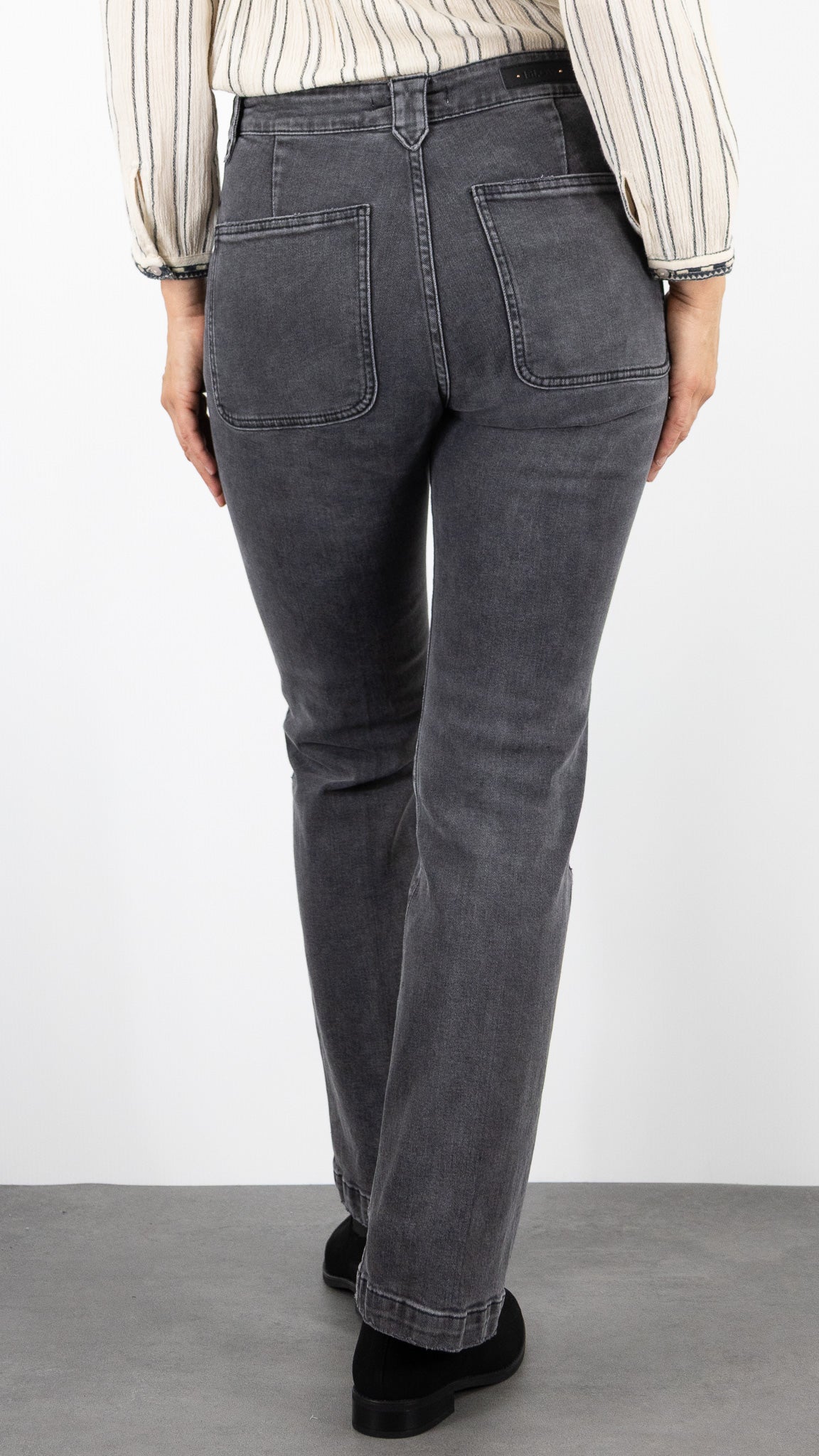 JEANS GREY WATER POUR FEMME ISLOW TINA BLACK DENIM