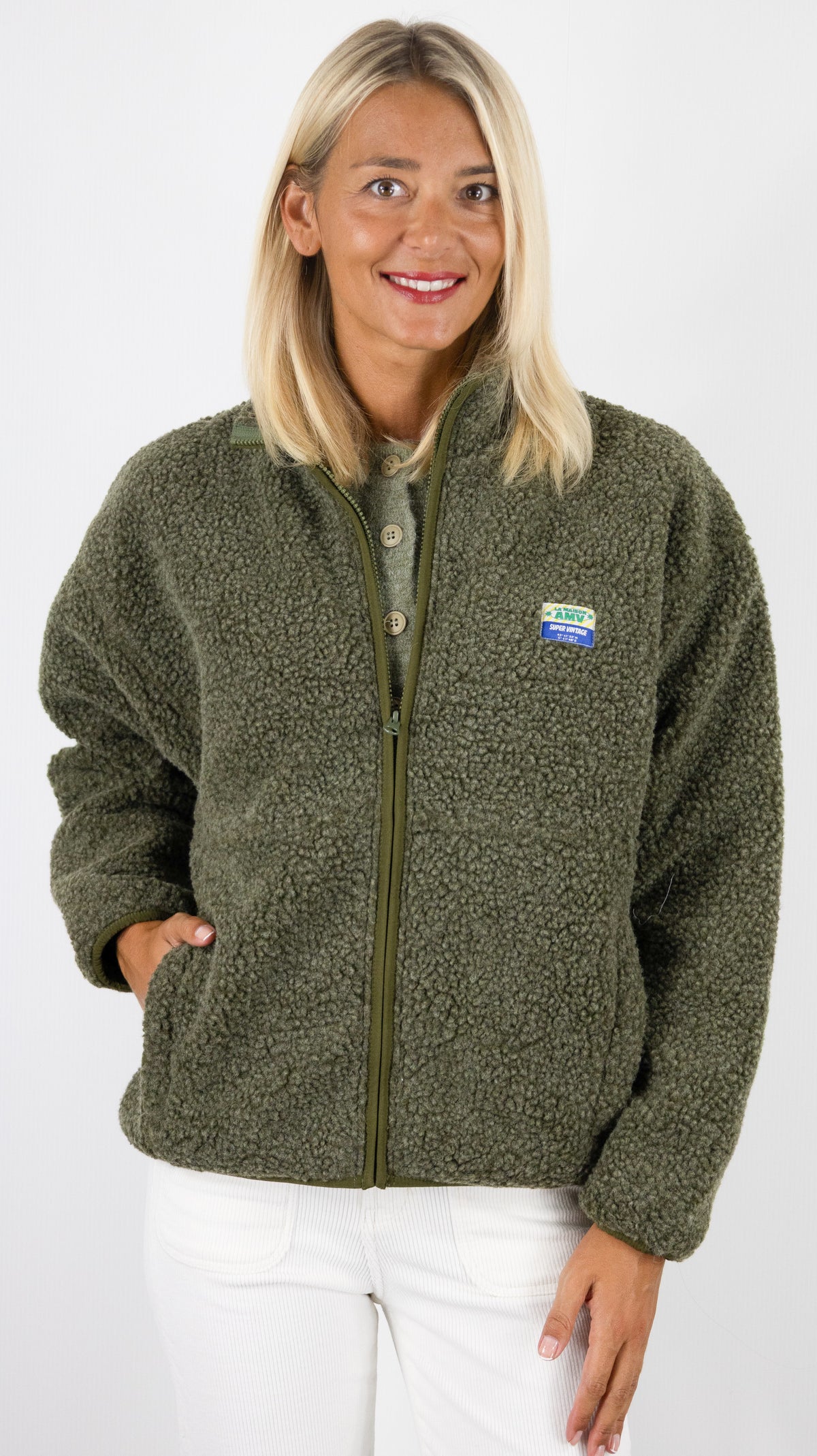 BLOUSON MOUTON AMPLE HOKTOWN AMERICAN VINTAGE HOC16C#COLOR_VARAN CHINE