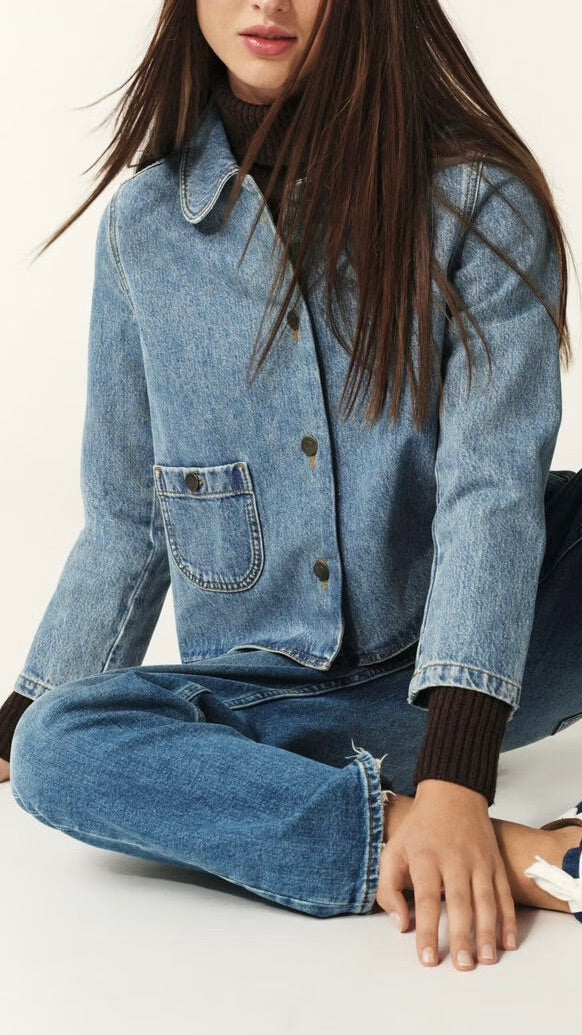 VESTE COURT EN JEANS BA&SH TINY JACKET