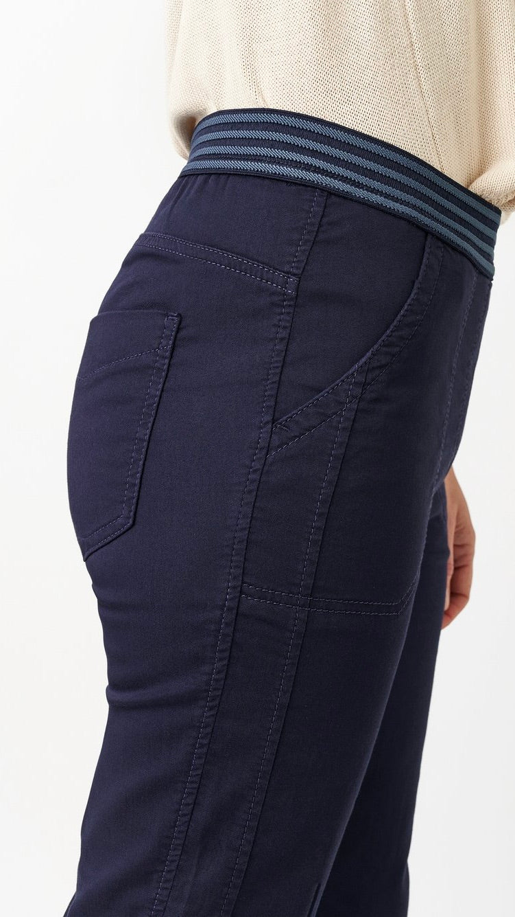 PANTACOURT JOGPANT TAILLE ELASTIQUE POUR FEMME TONI 21-21/1805-8#COLOR_58/NAVY