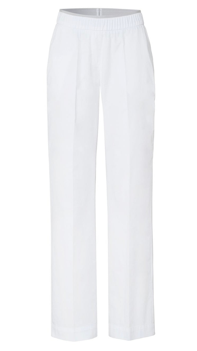 PANTALON LARGE EN COTON TAILLE ELASTIQUE TONI 21-76/1805-27#COLOR_80/WHITE BLANC