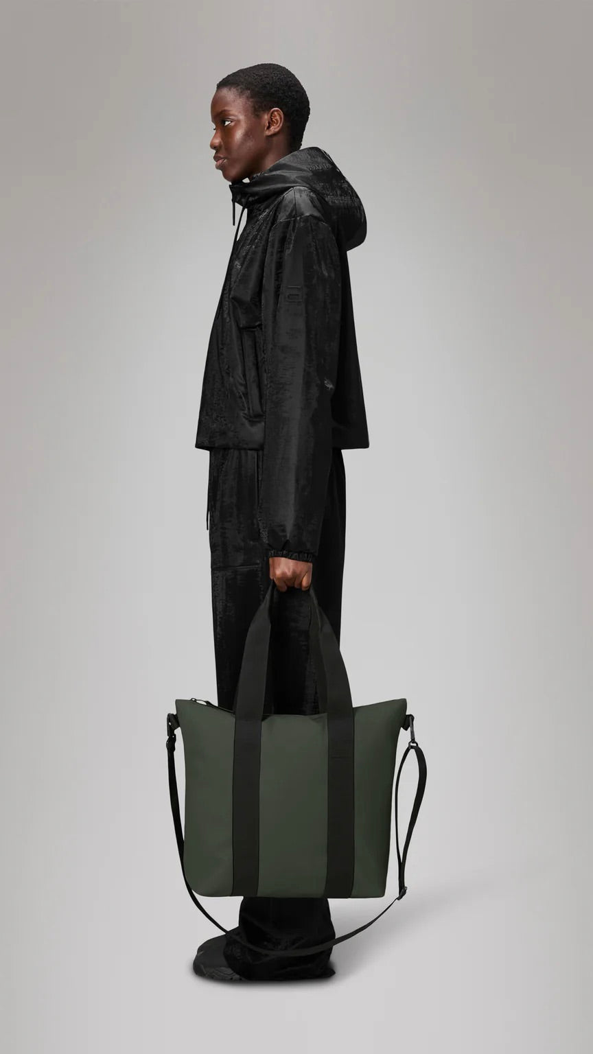SAC IMPERMEABLE  RAINS TOTE BAG MINI 14160#COLOR_03/GREEN