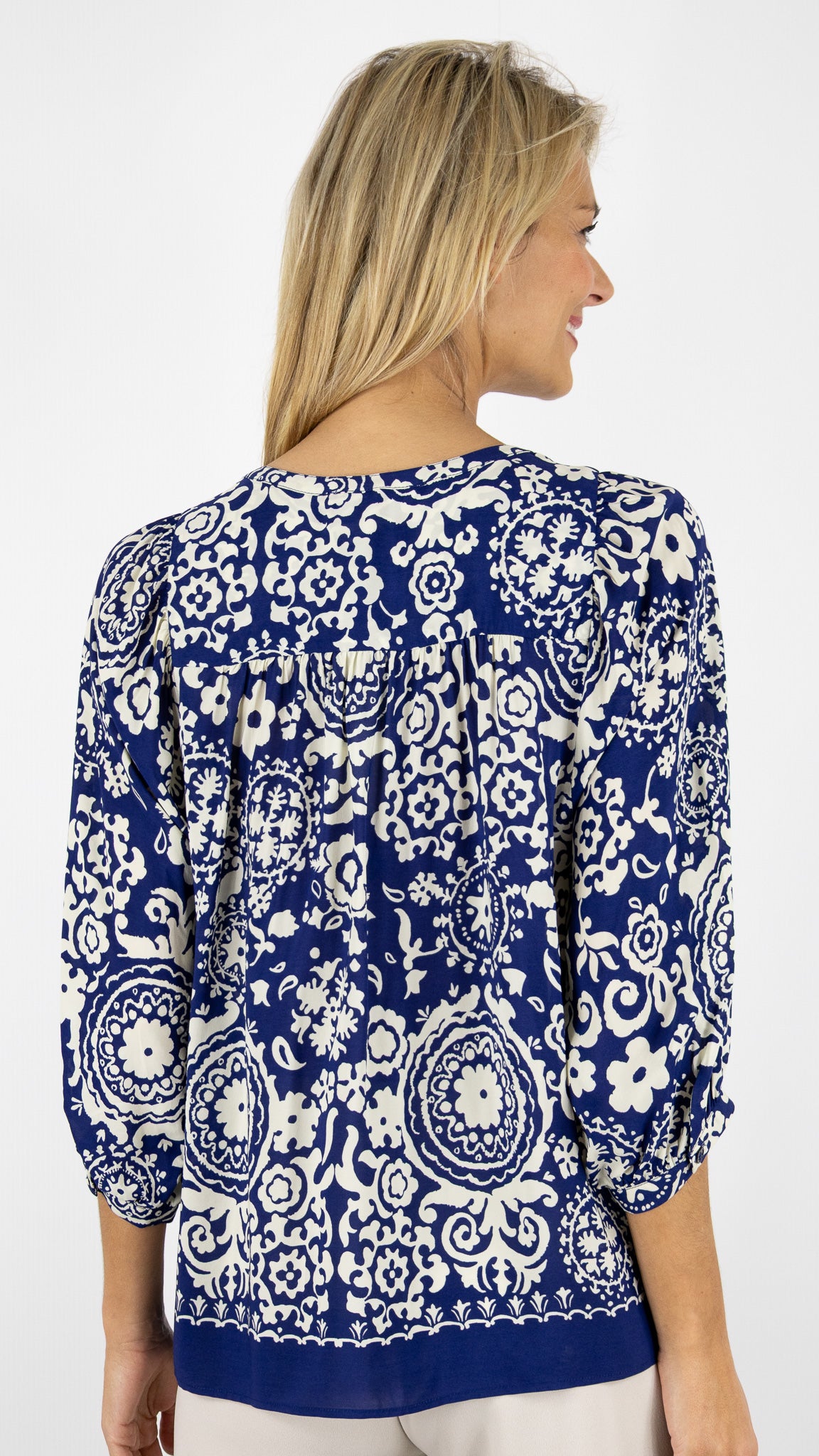 BLOUSE IMPRIMEE FLUIDE INDIGO GERARD DAREL UBELIA