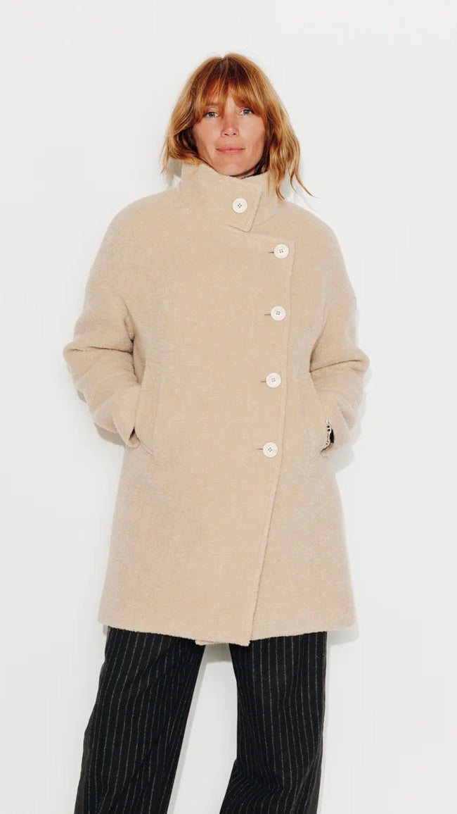 MANTEAU EN LAINE BEIGE UPIE2 TRENCH&COAT 