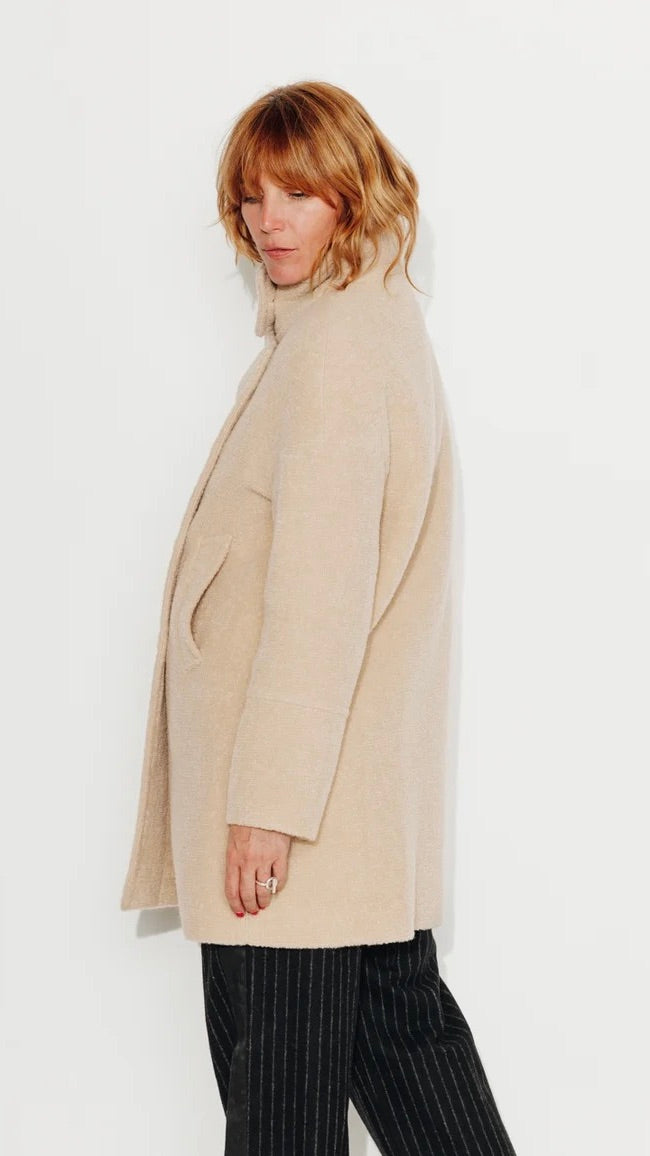 MANTEAU EN LAINE BEIGE UPIE2 TRENCH&COAT 