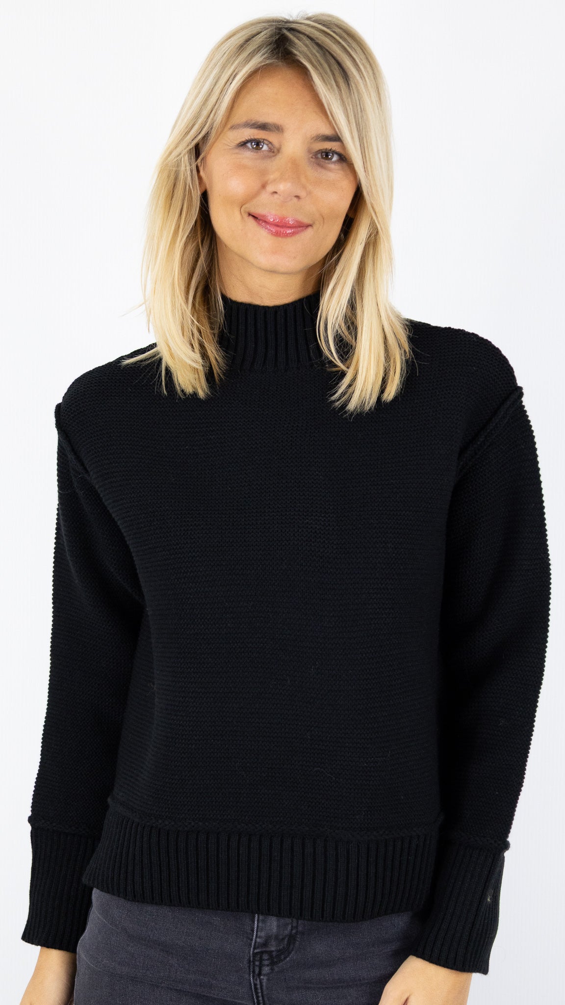 PULL COL MONTANT VALORA AN'GE#color_NOIR