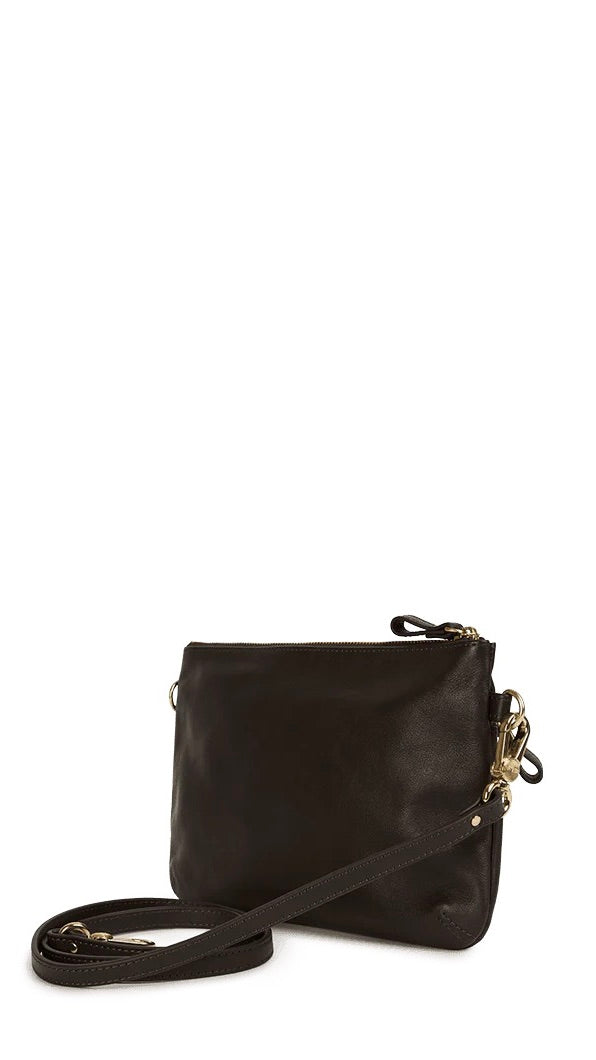 POCHETTE A BANDOULIERE EN CUIR  NAT & NIN VICKY#COLOR_EBENE