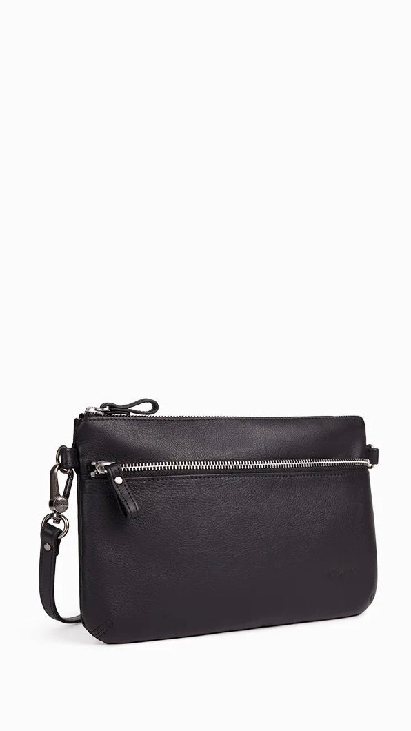 POCHETTE A BANDOULIERE EN CUIR  NAT & NIN VICKY#COLOR_NOIR