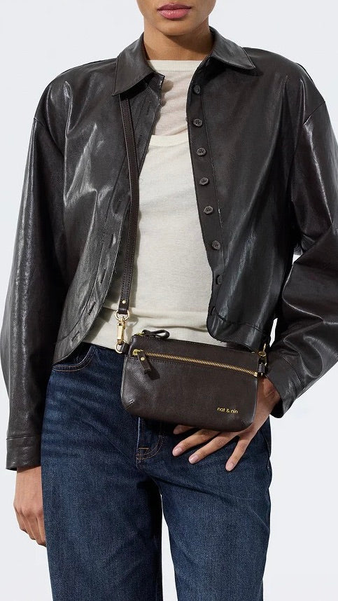 PETITE POCHETTE A BANDOULIERE EN CUIR NAT&NIN VICKY 2#COLOR_EBENE