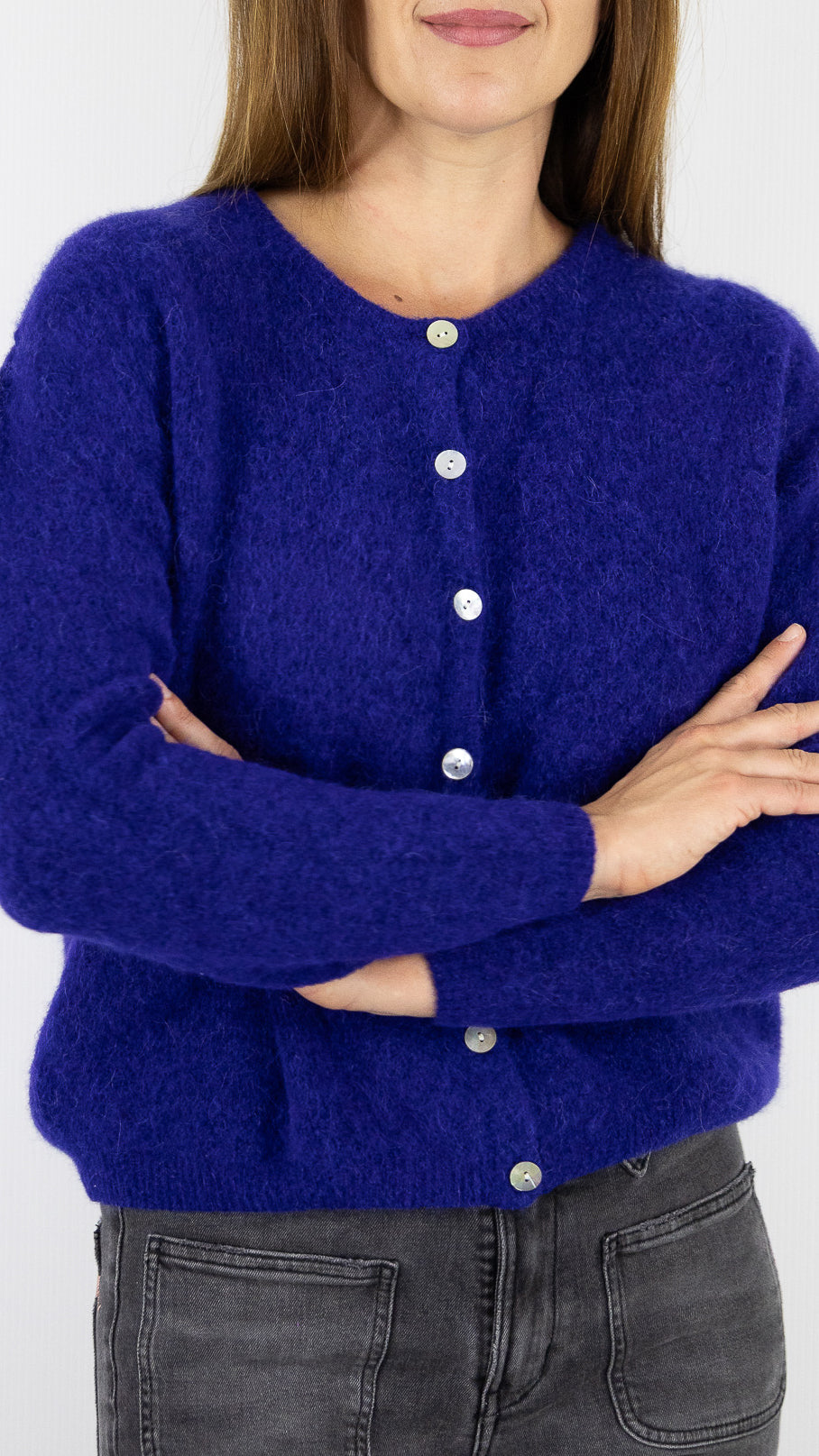 CARDIGAN EN ALPAGA AMERICAN VINTAGE VITOW VITO19E#COLOR_AUBERGINE