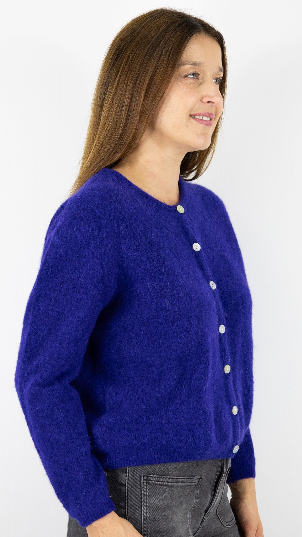 CARDIGAN EN ALPAGA AMERICAN VINTAGE VITOW VITO19E#COLOR_AUBERGINE