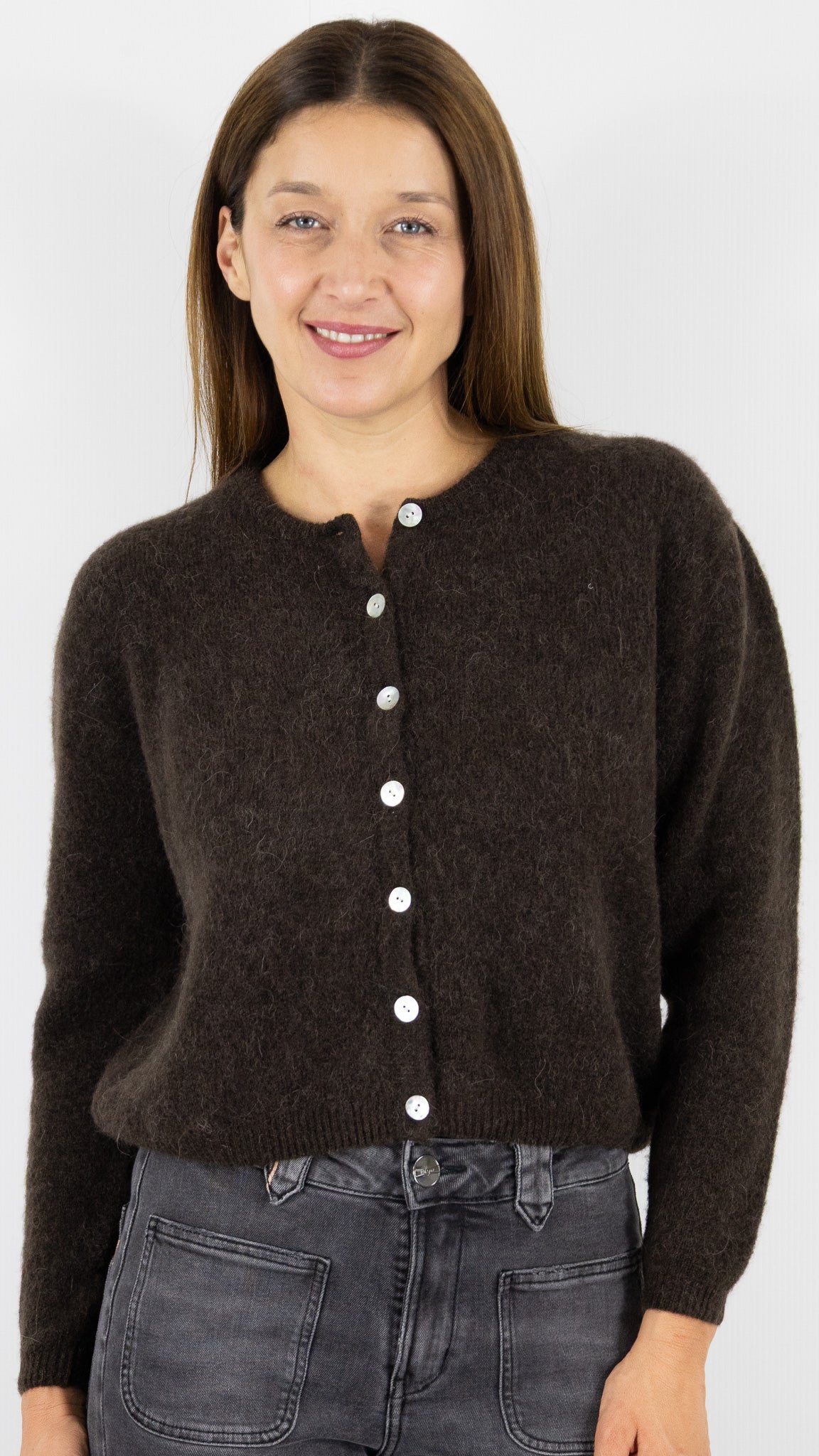 CARDIGAN EN ALPAGA AMERICAN VINTAGE VITOW VITO19E#COLOR_CAFE