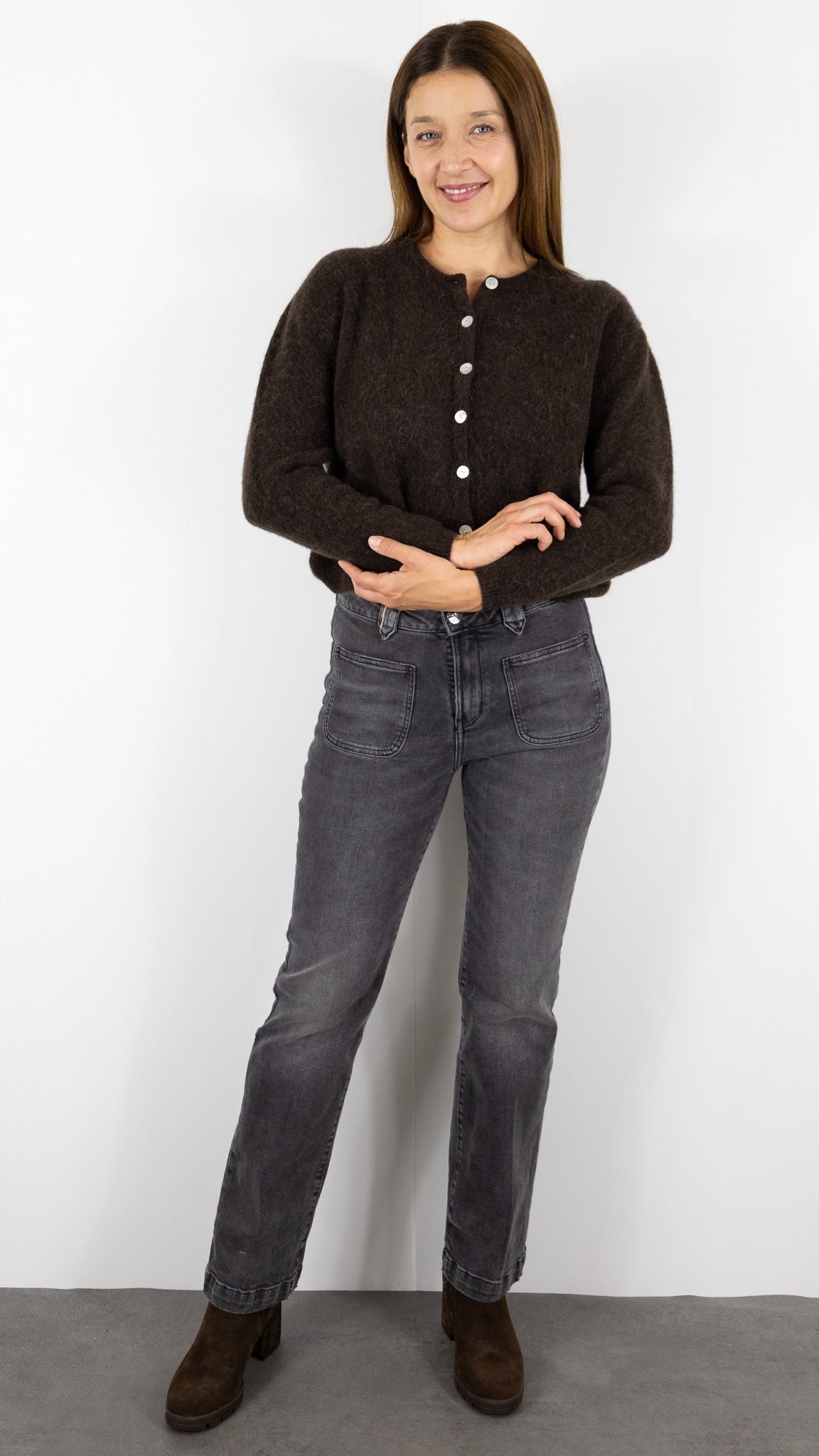 CARDIGAN EN ALPAGA AMERICAN VINTAGE VITOW VITO19E#COLOR_CAFE