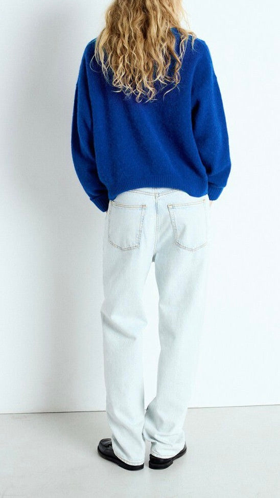 PULL COL ROND EN ALPAGA AMERICAN VINTAGE VITOW#COLOR_BLEU ROYAL