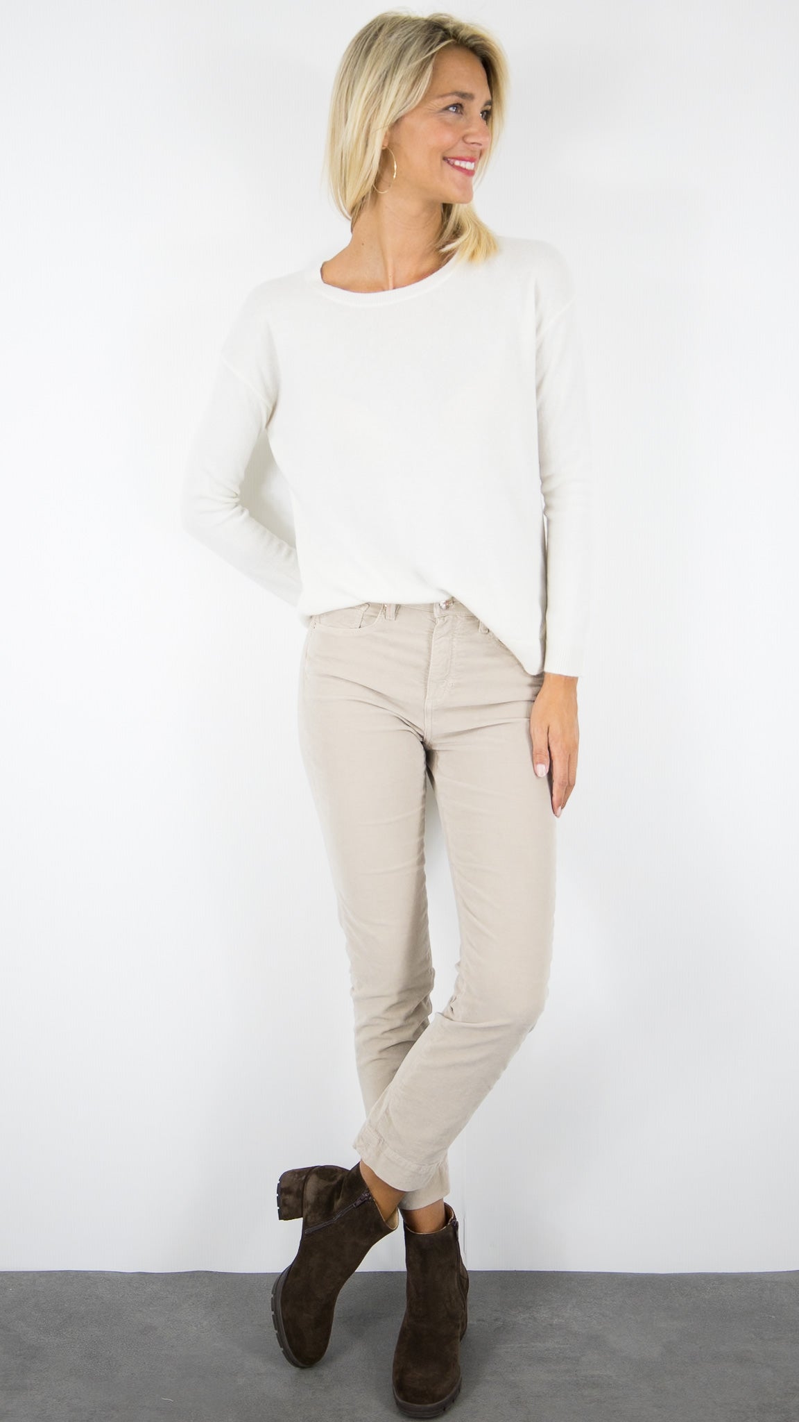 PULL EN CACHEMIRE POUR FEMME  ESTHEME WES20A33H#COLOR_8322/CREME