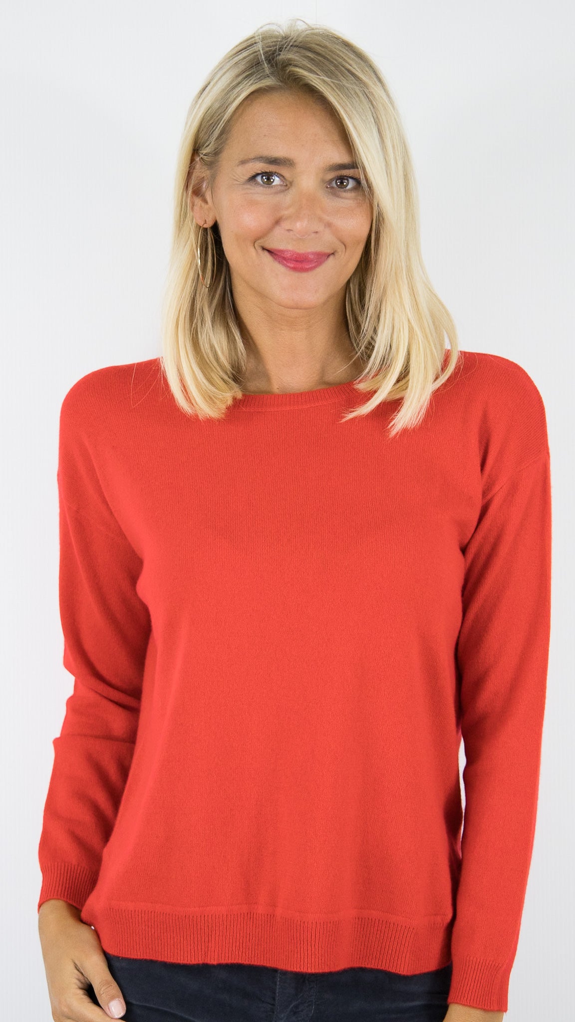 PULL EN CACHEMIRE POUR FEMME  ESTHEME WES20A33H#COLOR_23014/ECARLATE