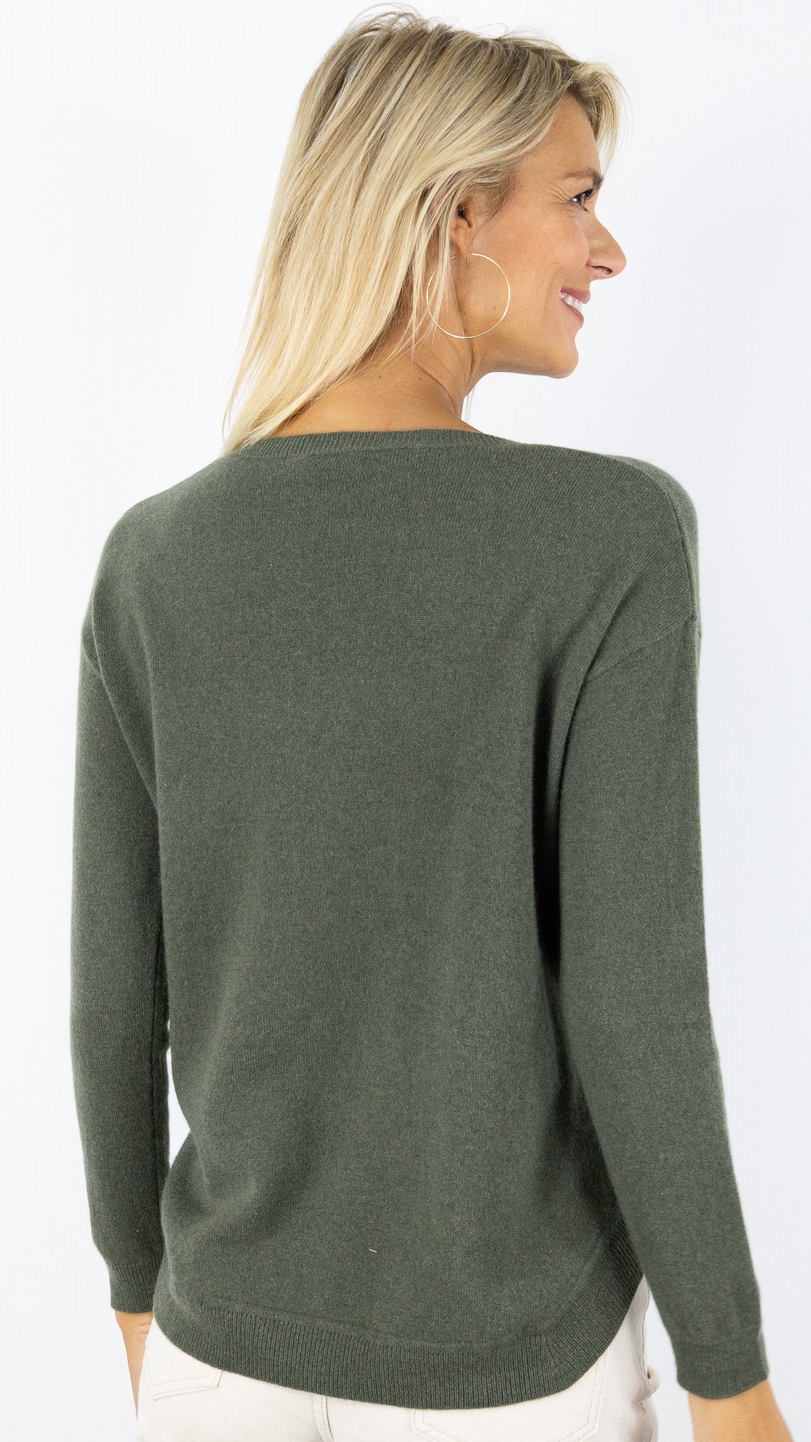 PULL EN CACHEMIRE POUR FEMME  ESTHEME WES20A33H#COLOR_2109/VEGETAL