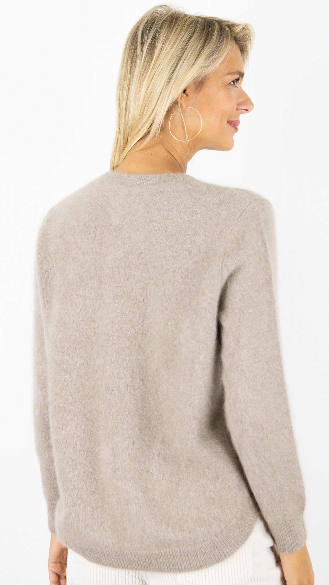 CARDIGAN EN RACCOON VIOLET FEMME  ESTHEME WES2253HR/1#COLOR_23011/NOISETTE