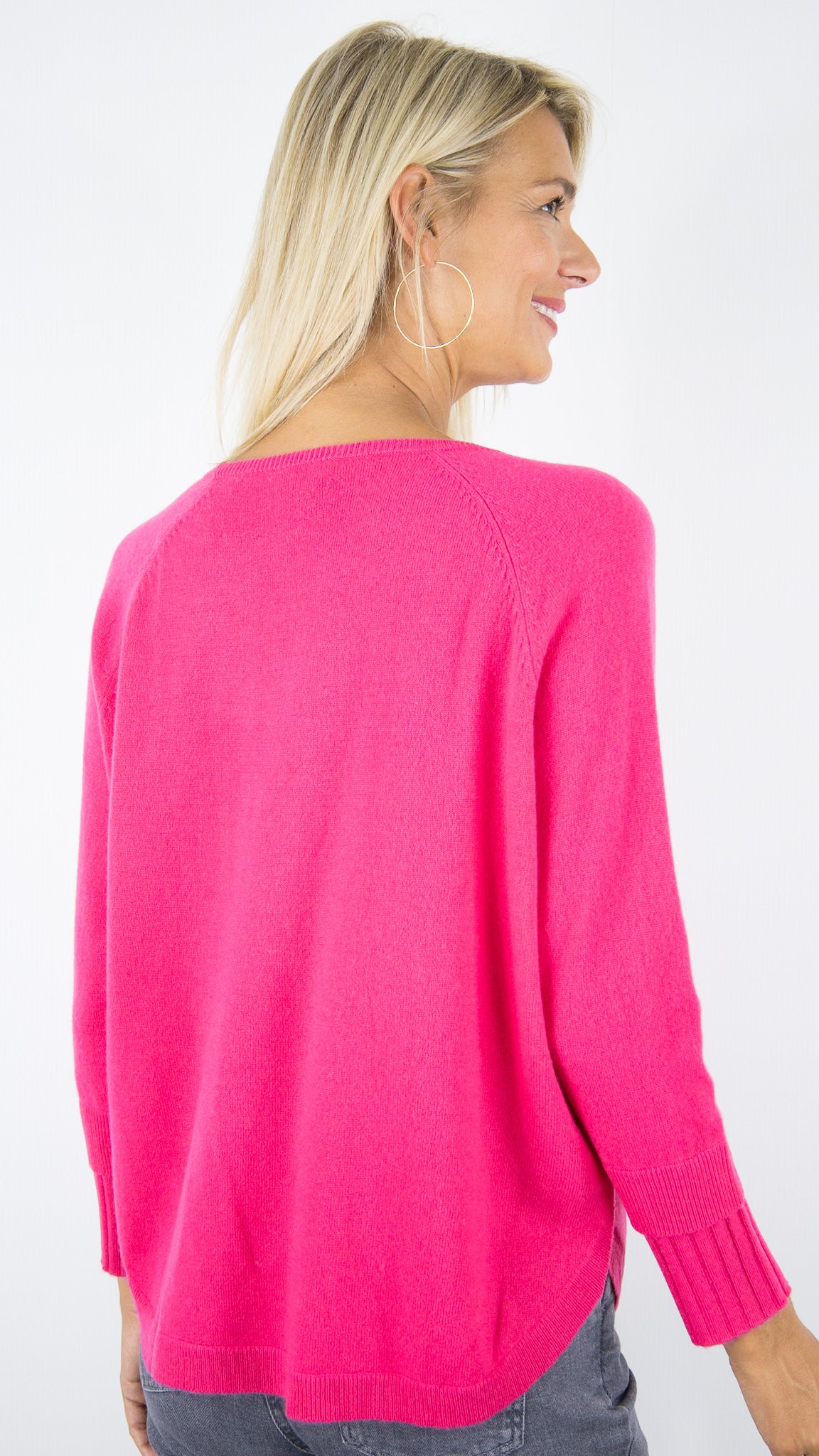 PULL COL ROND EN CACHEMIRE FEMME ESTHEME WES2277H#COLOR_17714/BARBIE