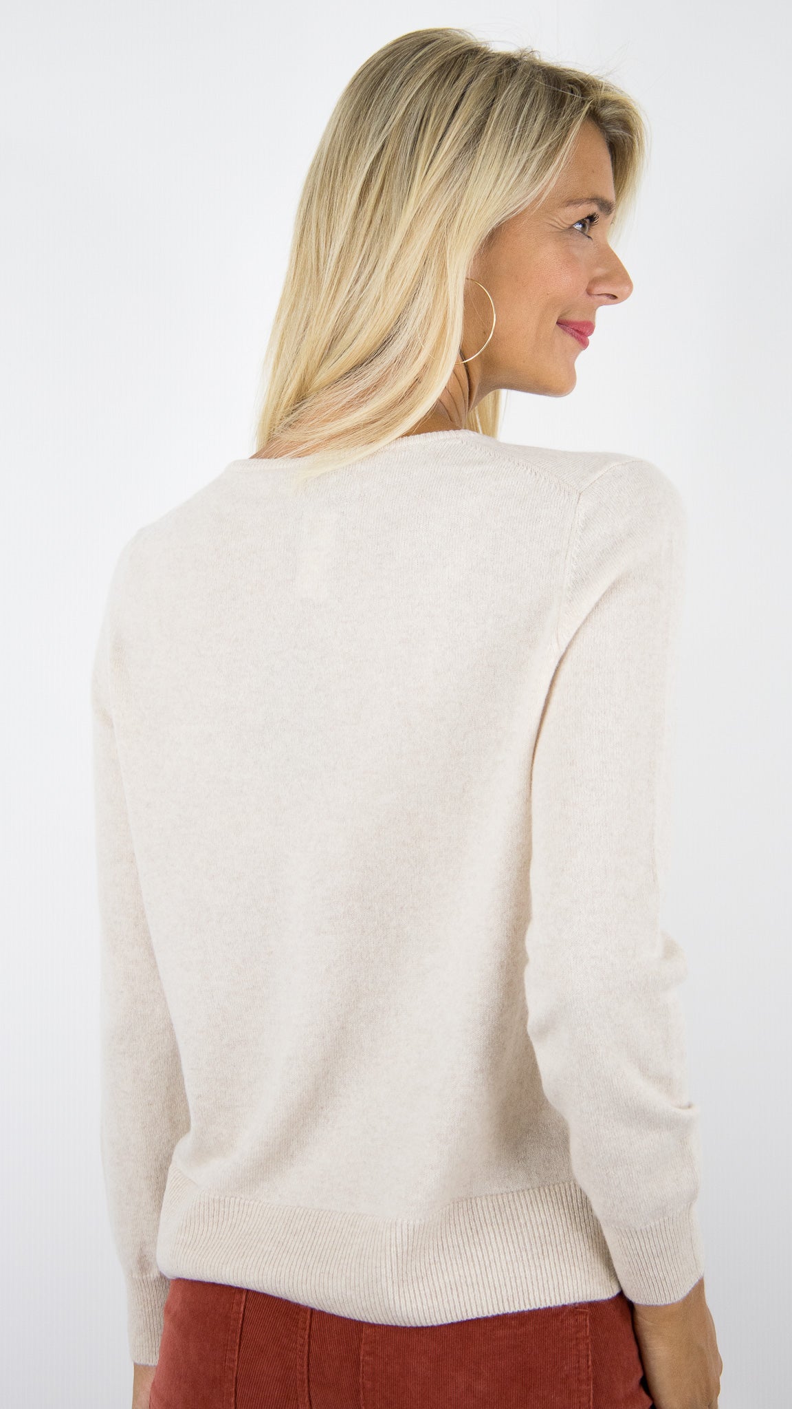 PULL COL V EN CACHEMIRE POUR FEMME#COLOR_3273/LIN