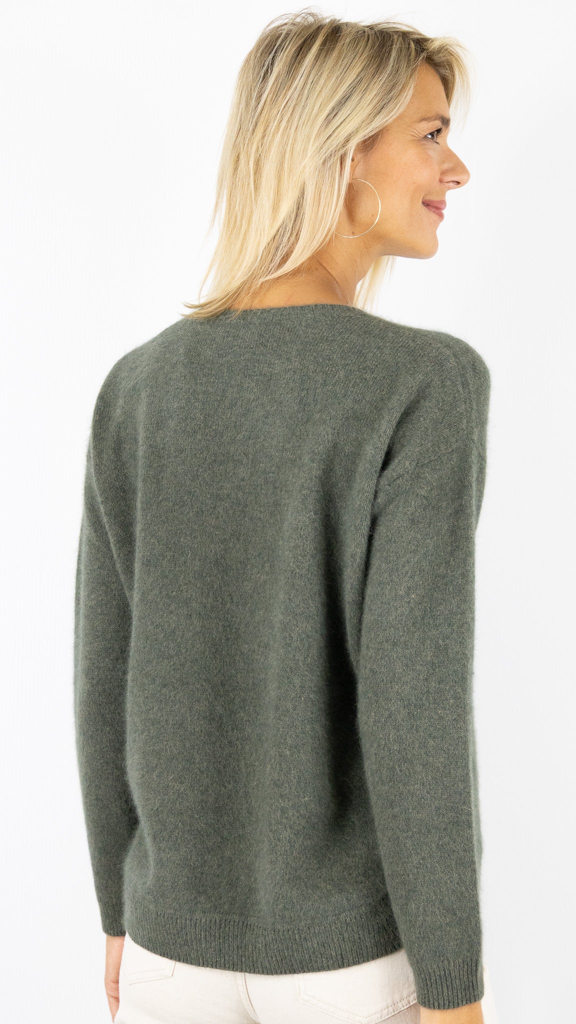PULL COL V EN RACCOON ESTHEME WES2481HR/1#COLOR_2109/VEGETAL