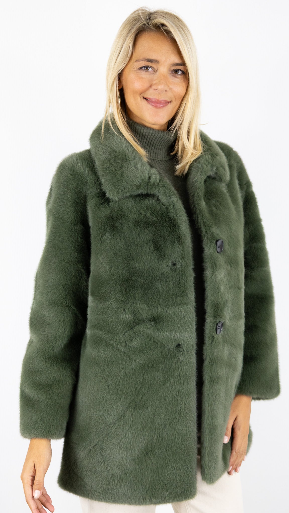 MANTEAU EN FAUSSE FOURRURE ESTHEME WES2491HF#COLOR_12025/KAKI