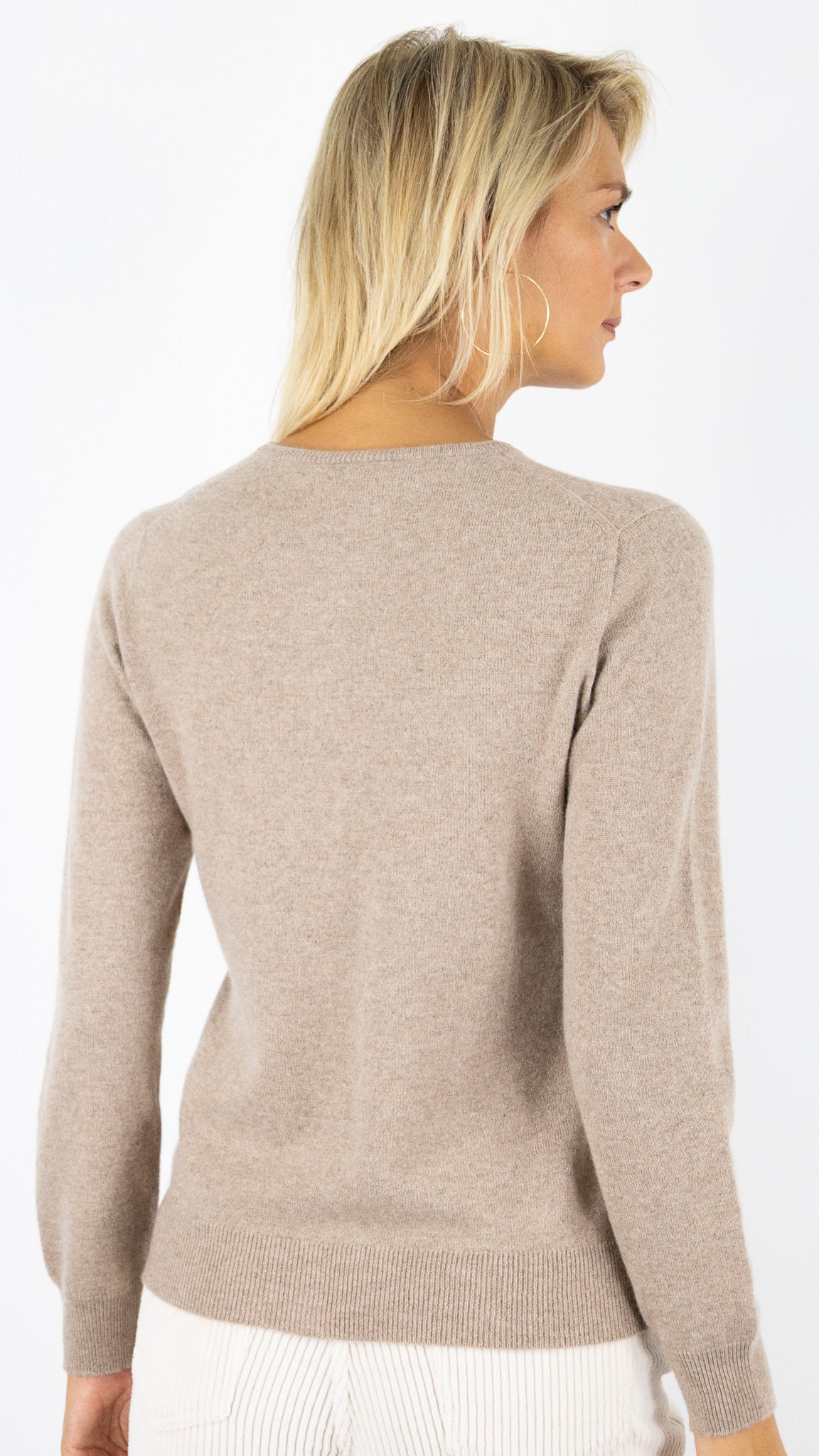 CARDIGAN EN CACHEMIRE POUR FEMME ESTHEME WES25112H#COLOR_1240/NOISETTE