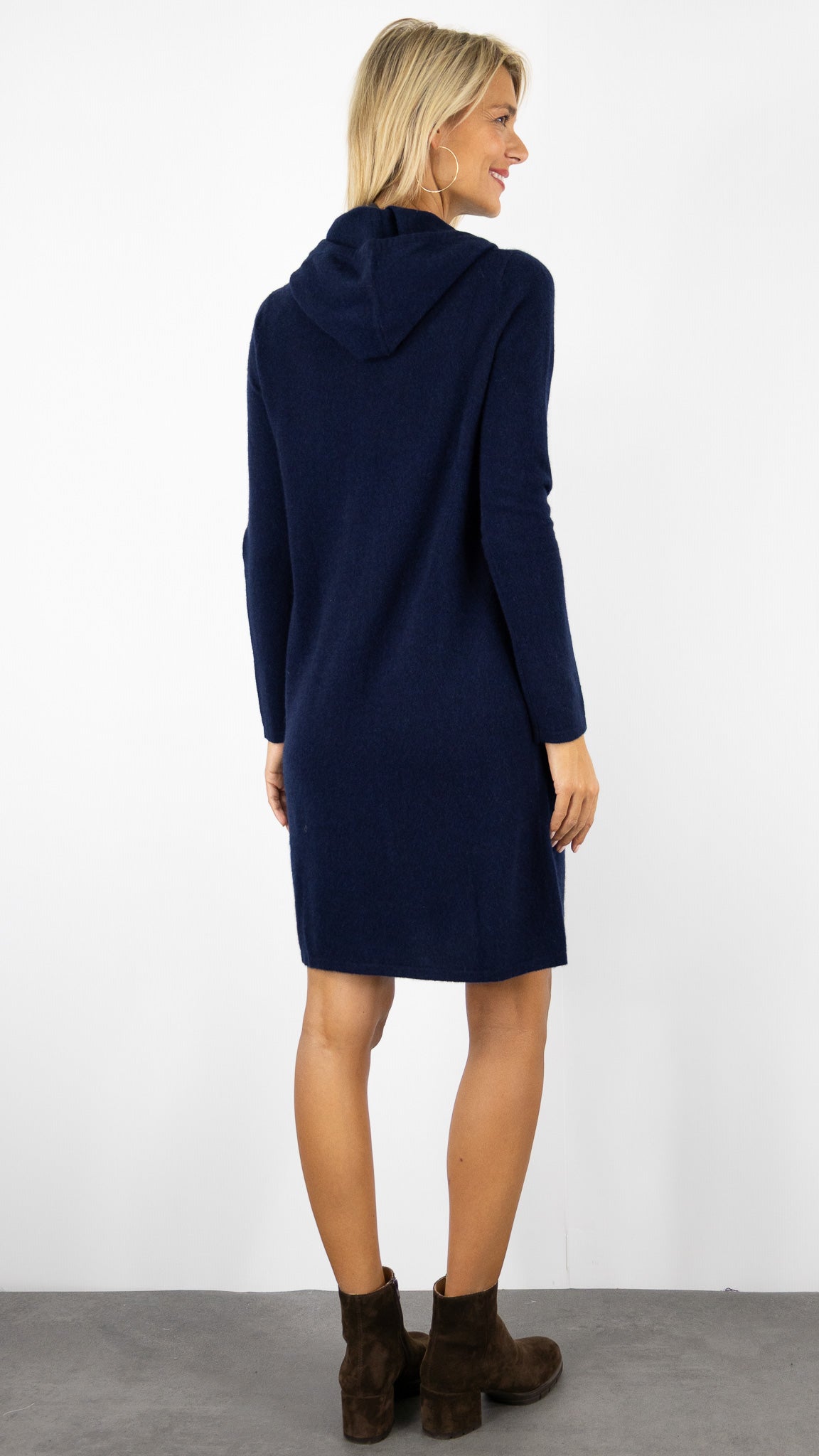 ROBE CAPUCHE EN CACHEMIRE ESTHEME WES25114H#COLOR_53370/NUIT