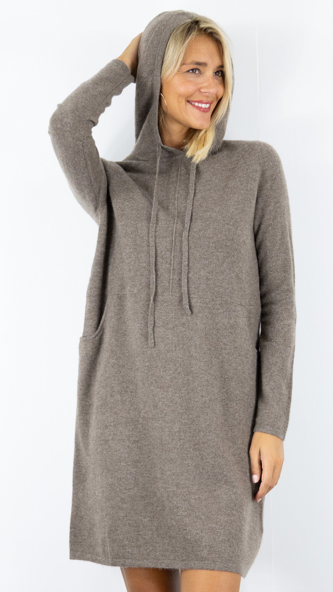 ROBE CAPUCHE EN CACHEMIRE ESTHEME WES25114H#COLOR_17010/TOAST