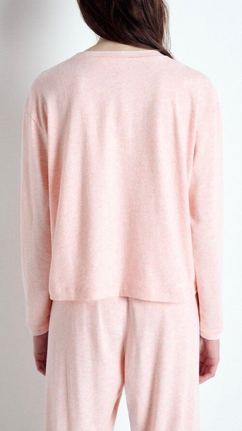 TEE SHIRT AMPLE COL ROND DOUX FEMME AMERICAN VINTAGE YPAWOOD YPA02B#COLOR_GLACAGE CHINE
