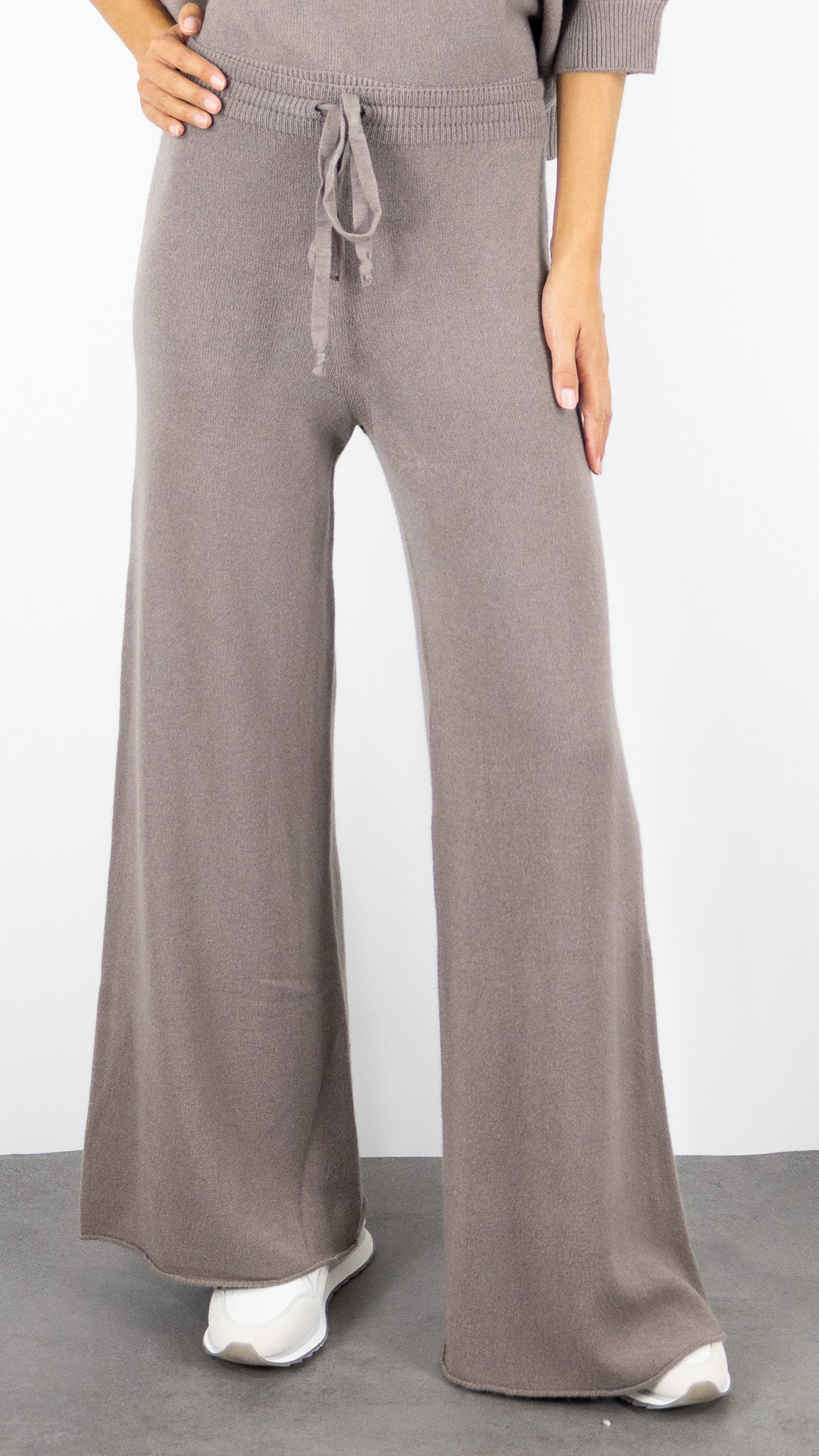 PANTALON LARGE EN MAILLE TORTORA TAUPE ALEXANDRE LAURENT Z320
