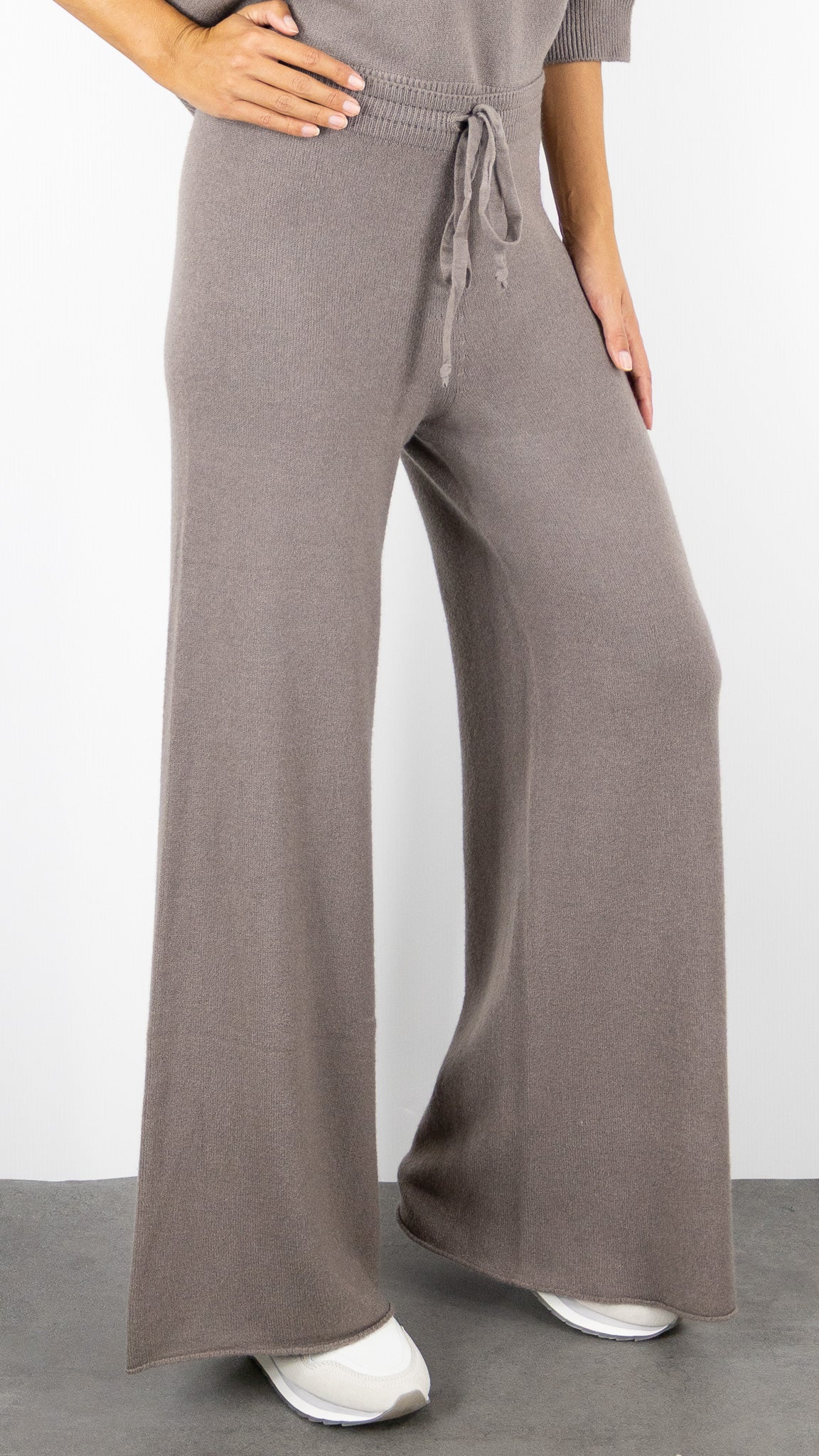 PANTALON LARGE EN MAILLE TORTORA TAUPE ALEXANDRE LAURENT Z320