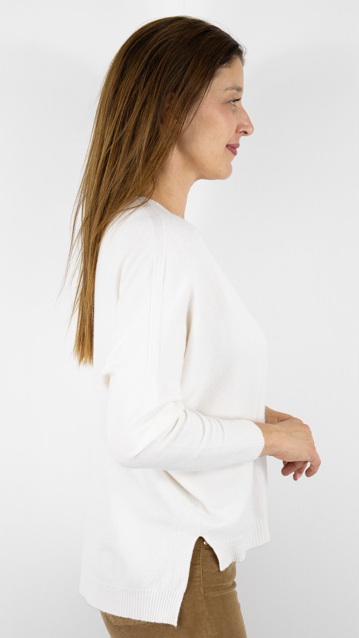 PULL V AMPLE ALEXANDRE LAURENT Z8840#COLOR_ECRU