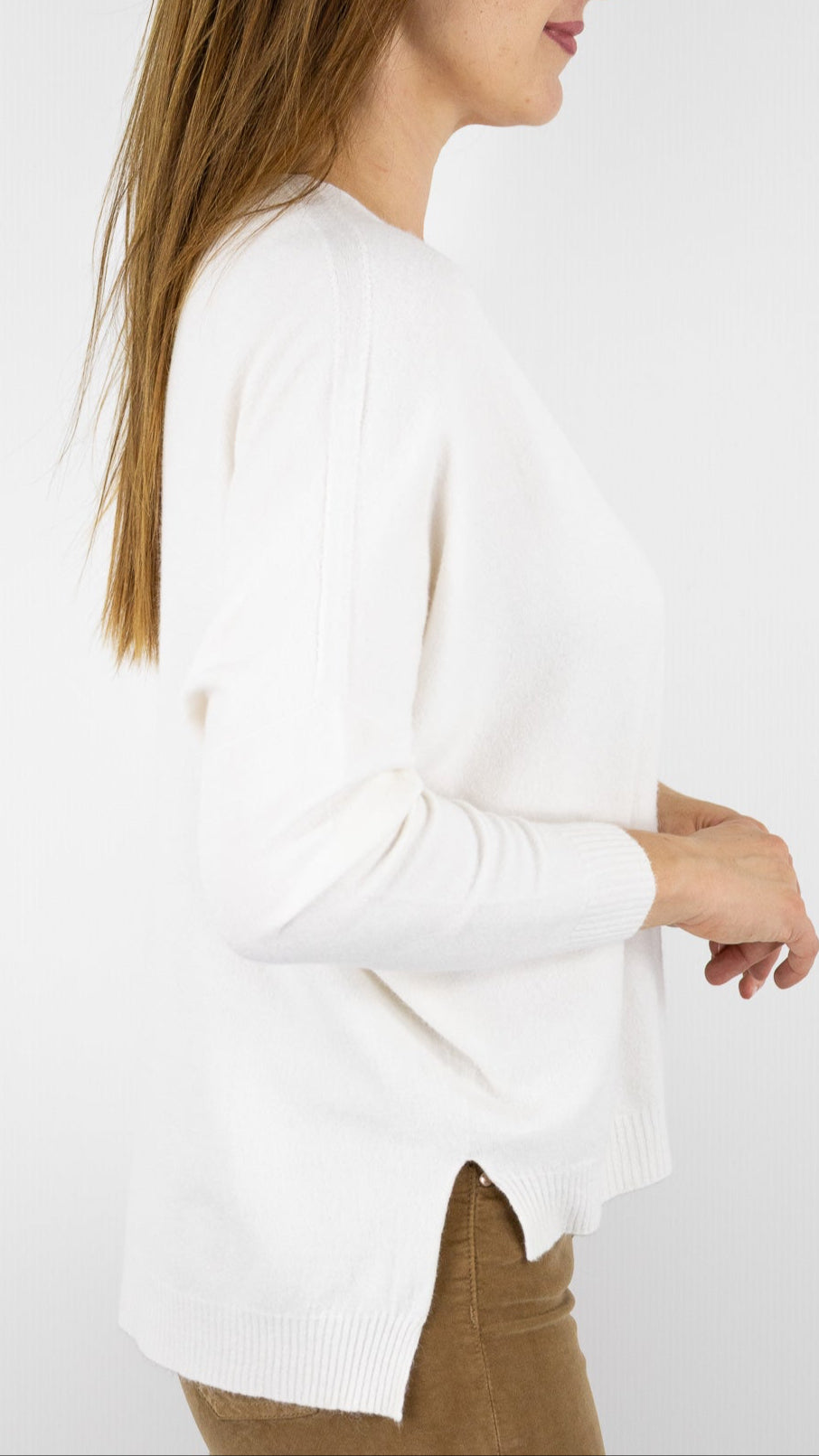 PULL V AMPLE ALEXANDRE LAURENT Z8840#COLOR_ECRU