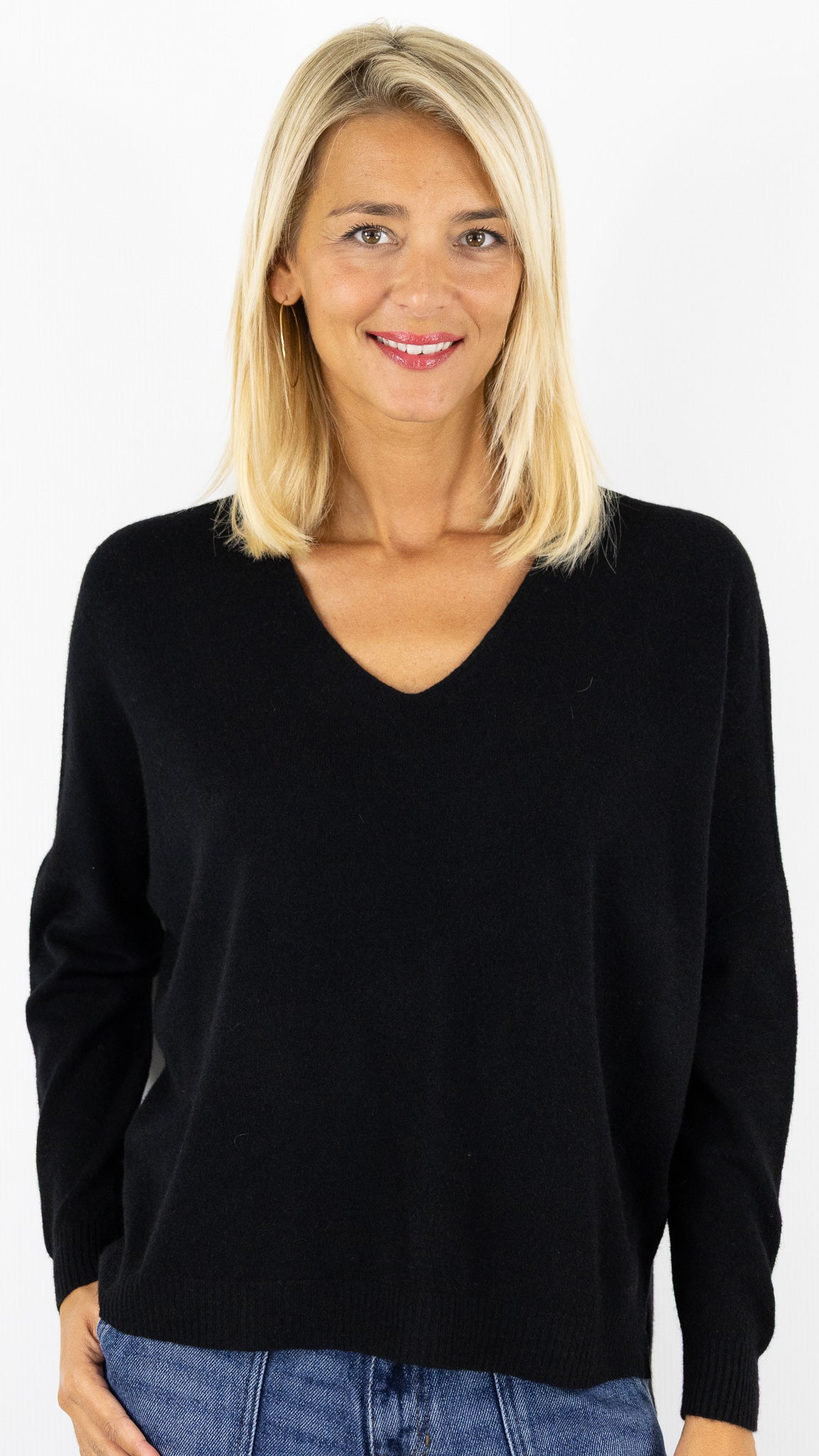 PULL V AMPLE ALEXANDRE LAURENT Z8840#COLOR_NOIR