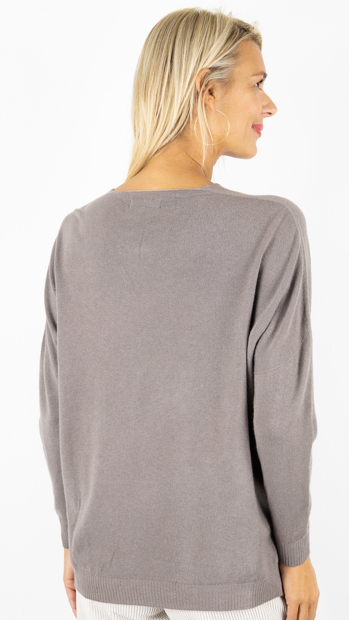 PULL V AMPLE ALEXANDRE LAURENT Z8840#COLOR_TORTORA/TAUPE