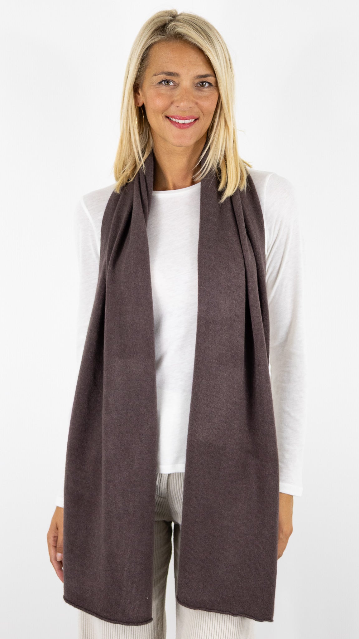 ECHARPE DOUCE ALEXANDRE LAURENT Z903#COLOR_FRENCH/CHOCO