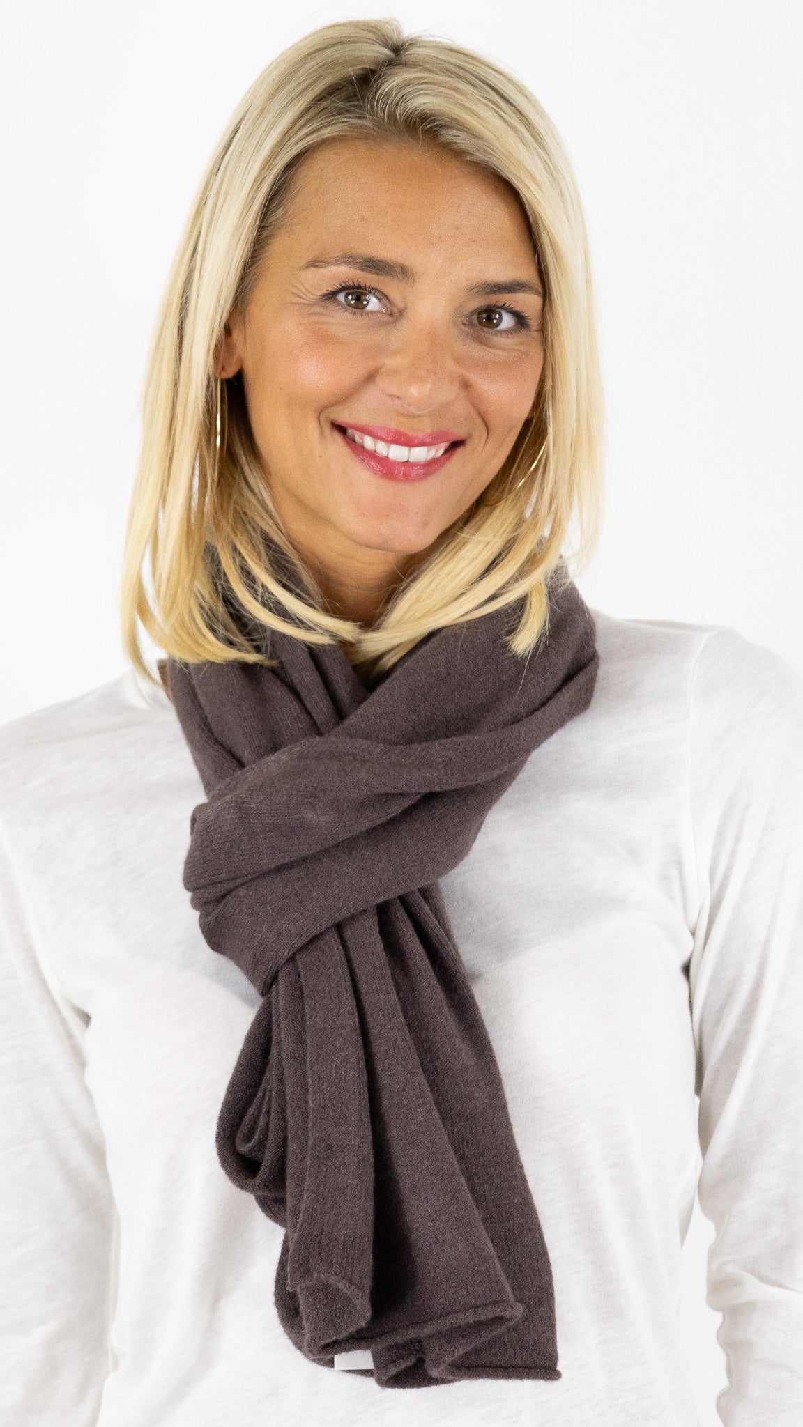 ECHARPE DOUCE ALEXANDRE LAURENT Z903#COLOR_FRENCH/CHOCO