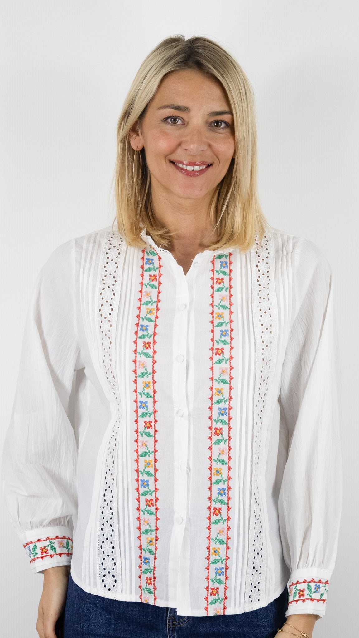 Chemise ITHIPPIE brodée #COLOR_ecru