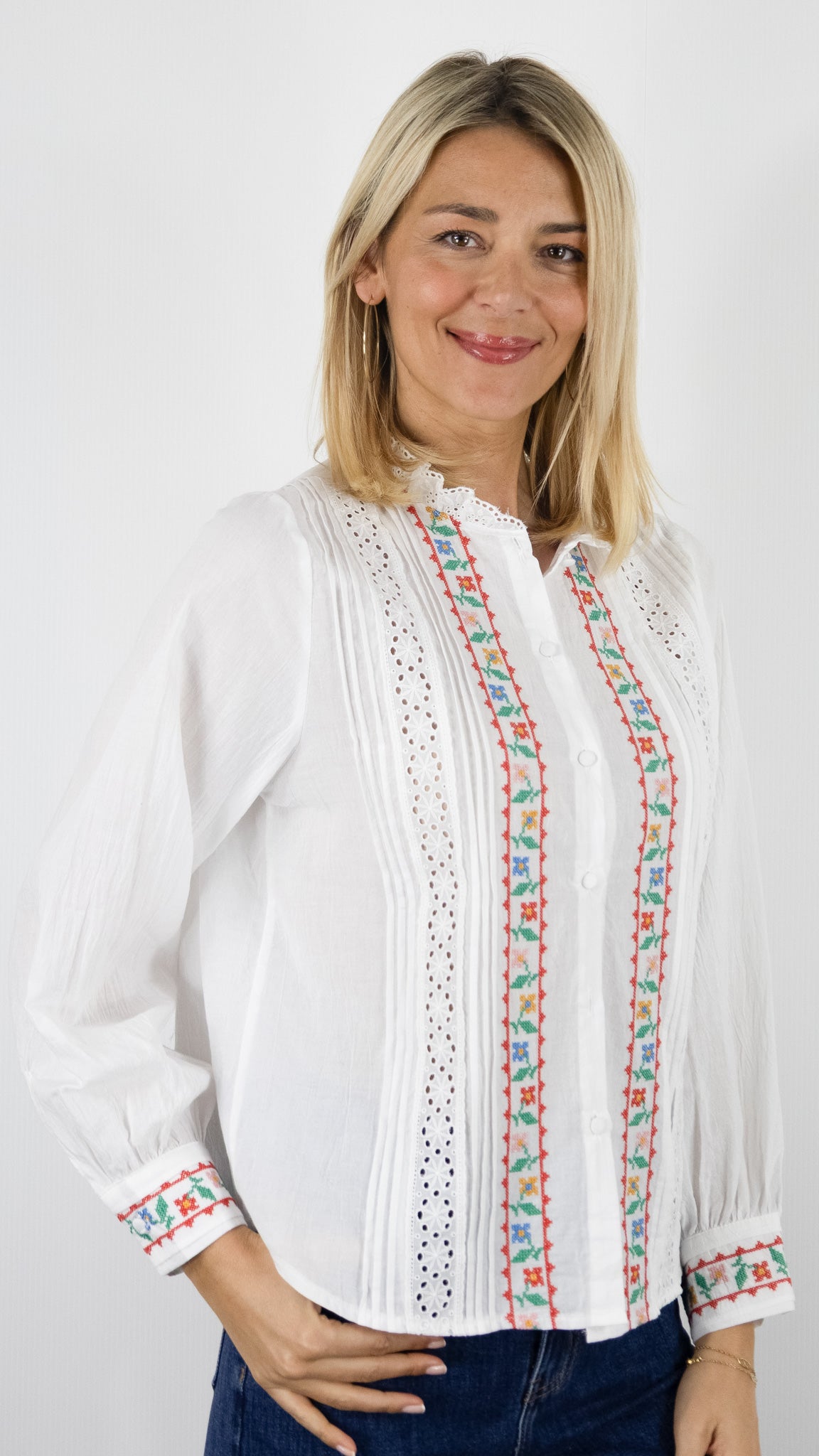 Chemise ITHIPPIE brodée #COLOR_ecru