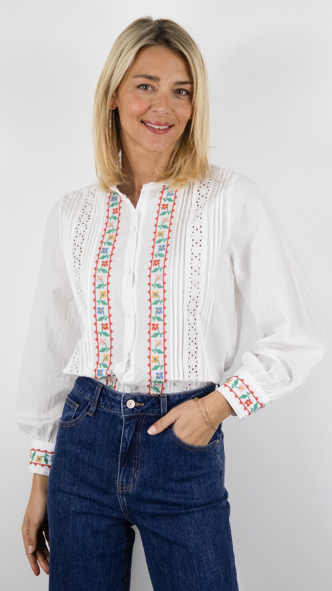 Chemise ITHIPPIE brodée #COLOR_ecru